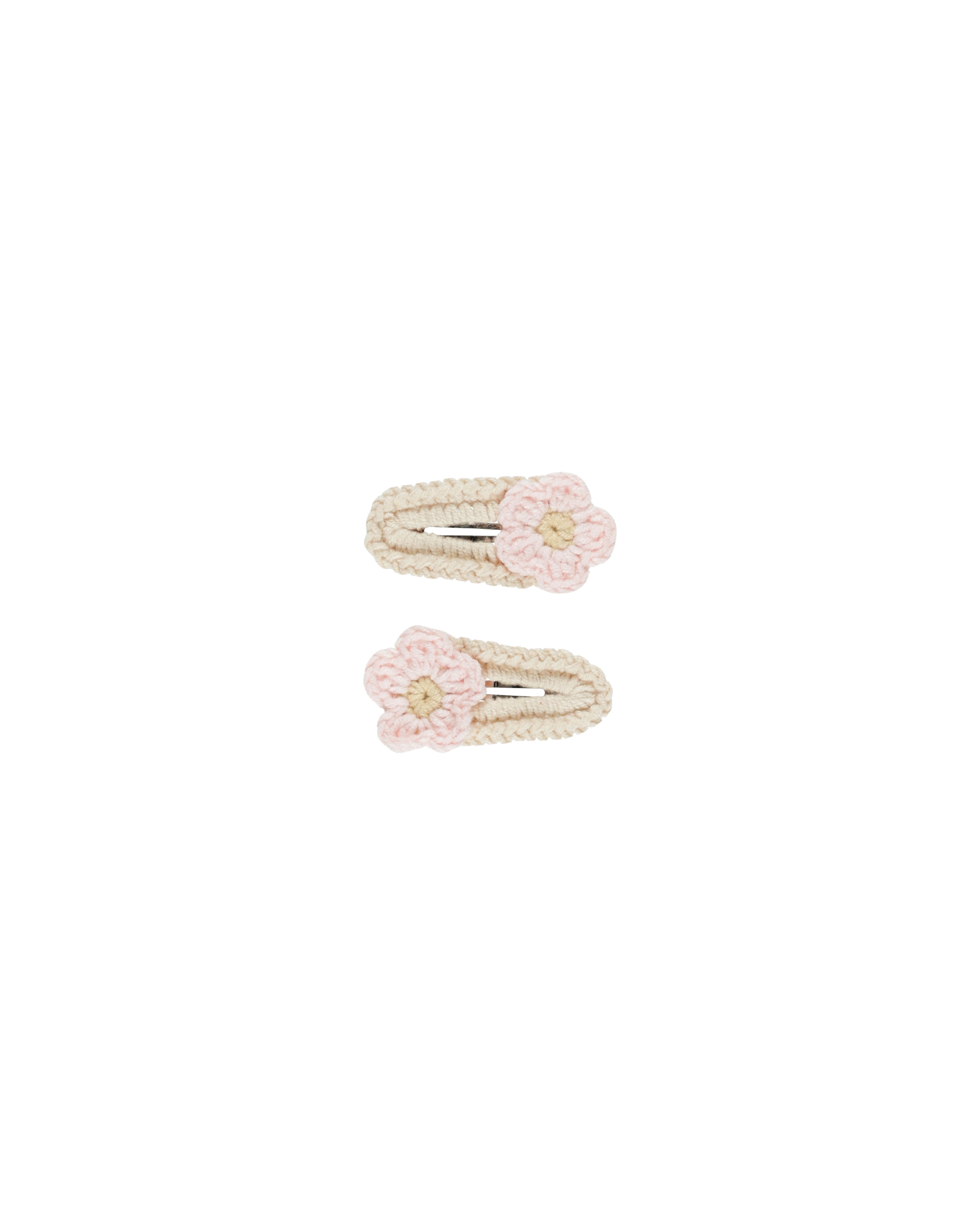 Rylee & Cru Pink Daisy Crochet Hair Clips for Girls - Boho Baby Headbands & Toddler Hair Accessories for Parties, Photos & Everyday Wear
