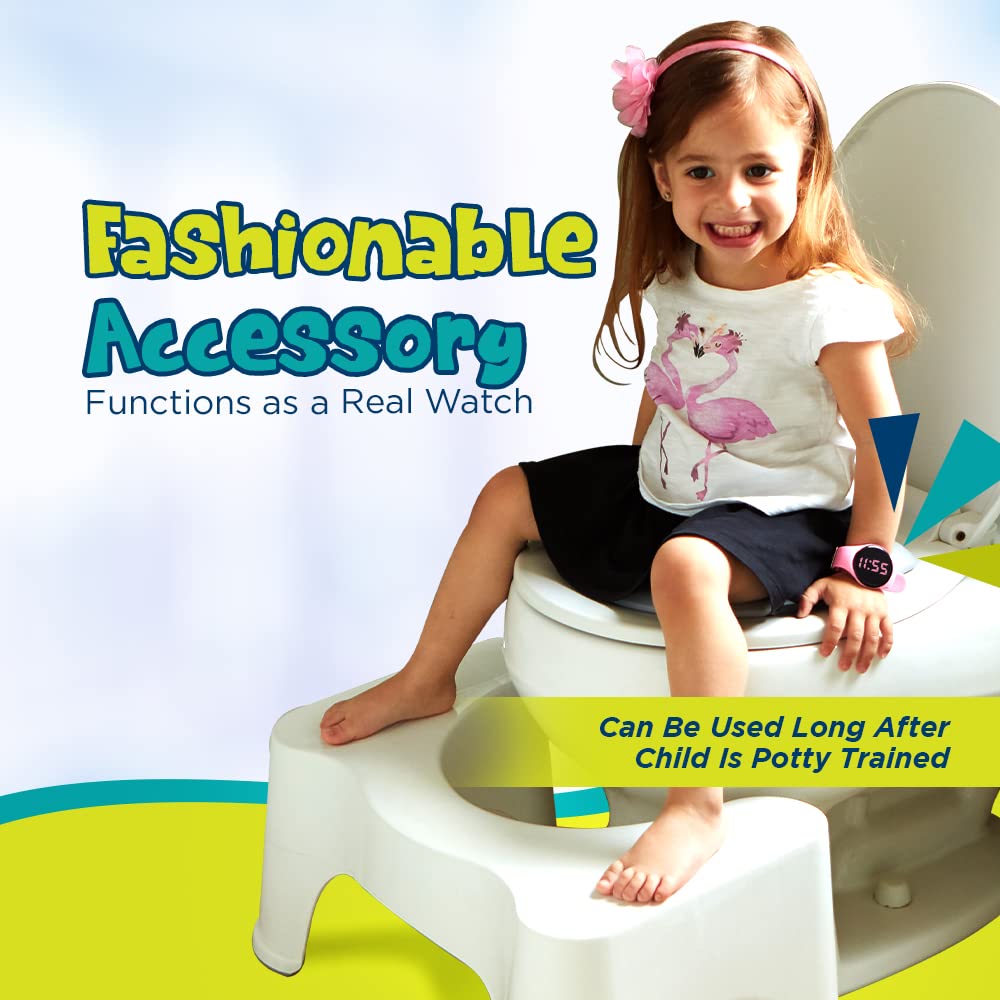 Premium Potty Training Watch for Kids - Rechargeable Waterproof Digital Timer with Vibration & Music Alerts - Fun Toilet Training Aid for Toddlers - Perfect for Daycare, Home Use & Travel Potty Training