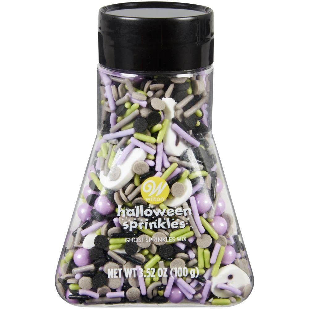 Halloween Ghost Sprinkles Mix - 3.25 oz Potion Bottle Decorations for Cupcakes, Cookies & Spooky Party Treats | Baking Supplies for Halloween Desserts