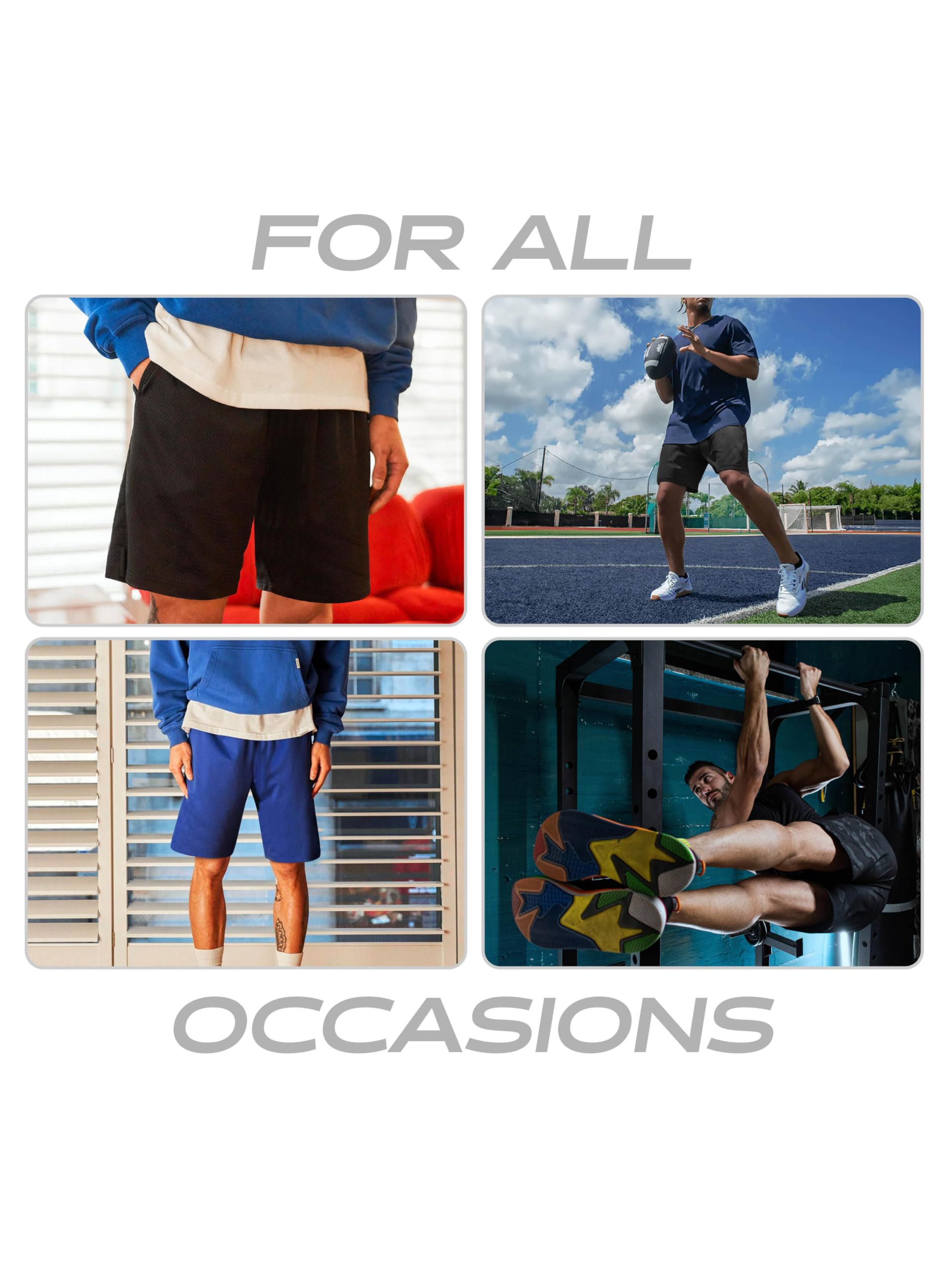 Men's Lightweight Mesh Basketball Jersey & Gym Shorts Set - Breathable Workout Fitness Apparel for Basketball, Training & Casual Wear