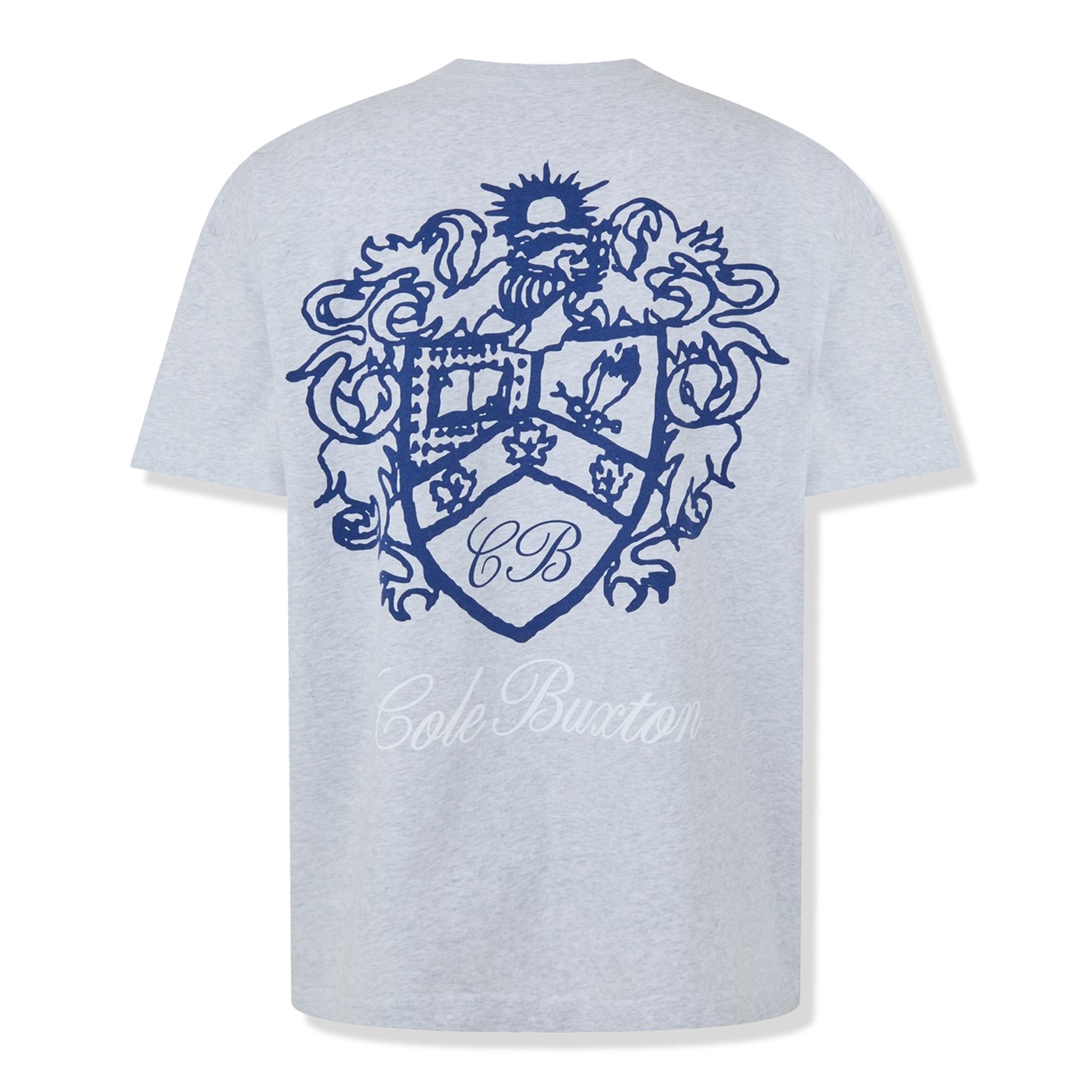 Cole Buxton Collegiate Grey T-Shirt for Men - Soft Cotton Crewneck Tee for Casual Wear & Street Style | Perfect for Everyday Outfits, Gym, and Layering