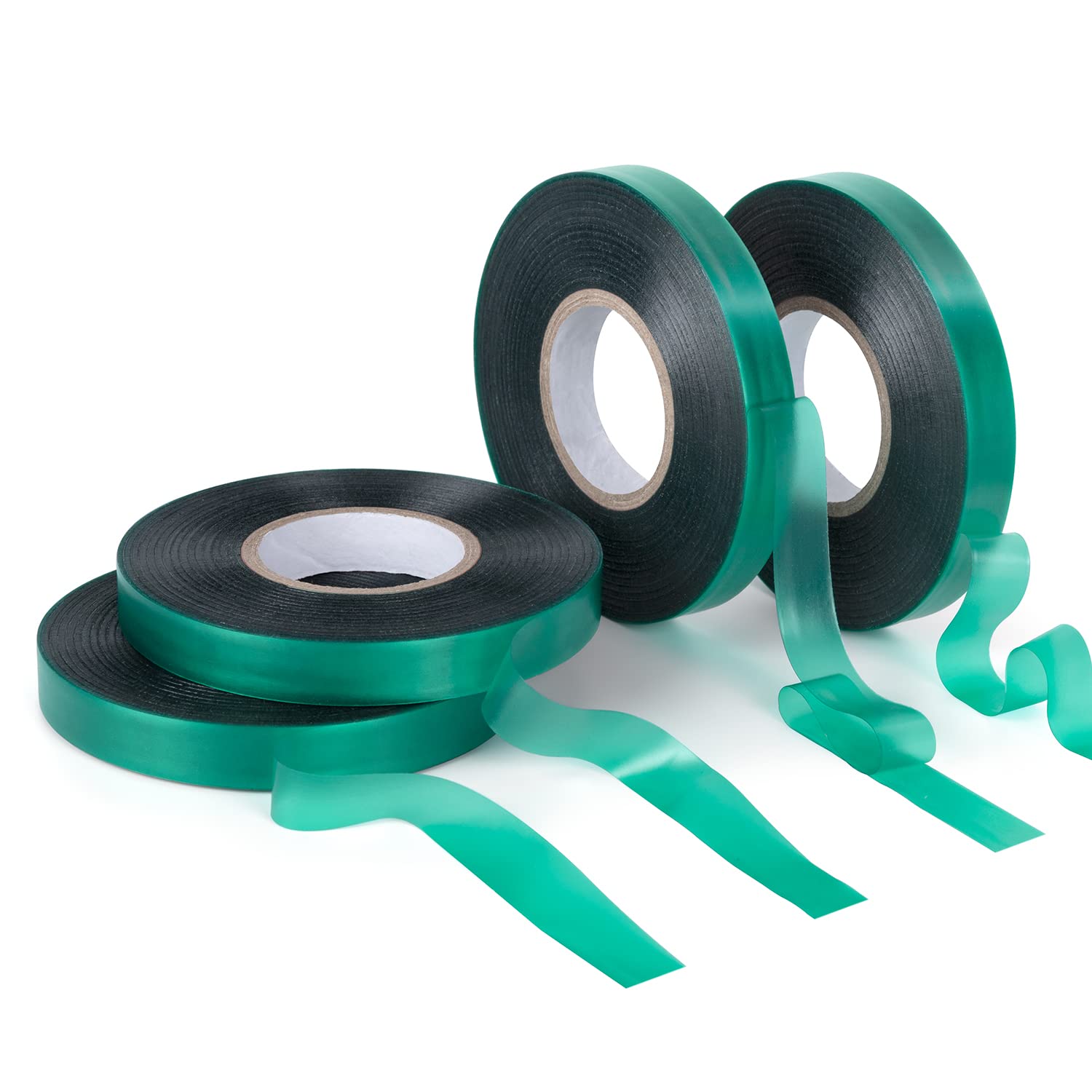 IKAYAS 600Ft Reusable Garden Plant Tape - Thick Green Plant Support Tape for Tomatoes, Vines & Nursery Plants - Indoor/Outdoor Gardening Tool for Patio, Greenhouse & Backyard (4 Rolls) - Perfect for Securing Plants, Training Vines & Supporting Stems