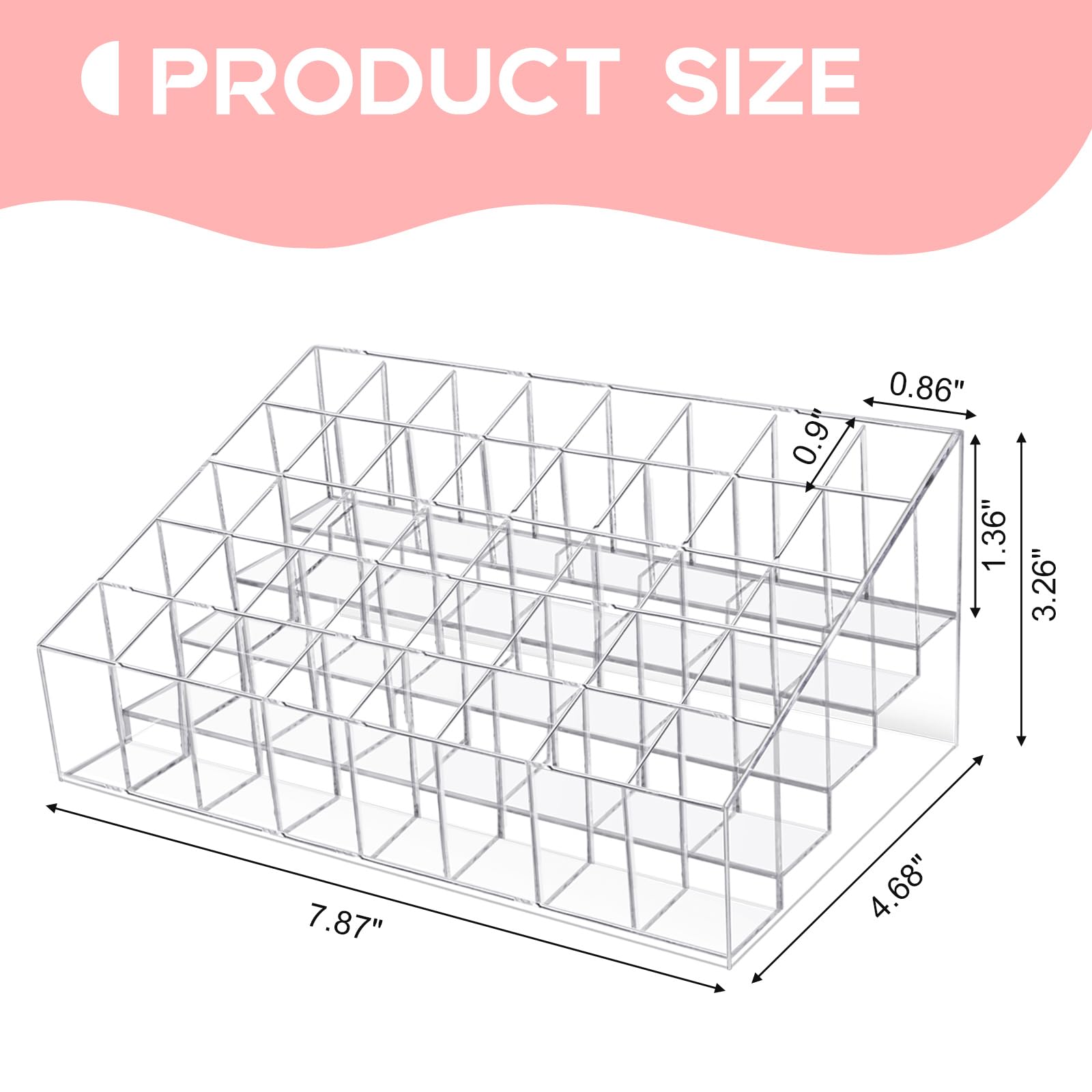 Vowcarol 40-Slot Acrylic Paint Tube Organizer - Clear Watercolor Paint Tube Holder for Artists & Crafters - Perfect for Art Studios, Painting Classes & DIY Projects