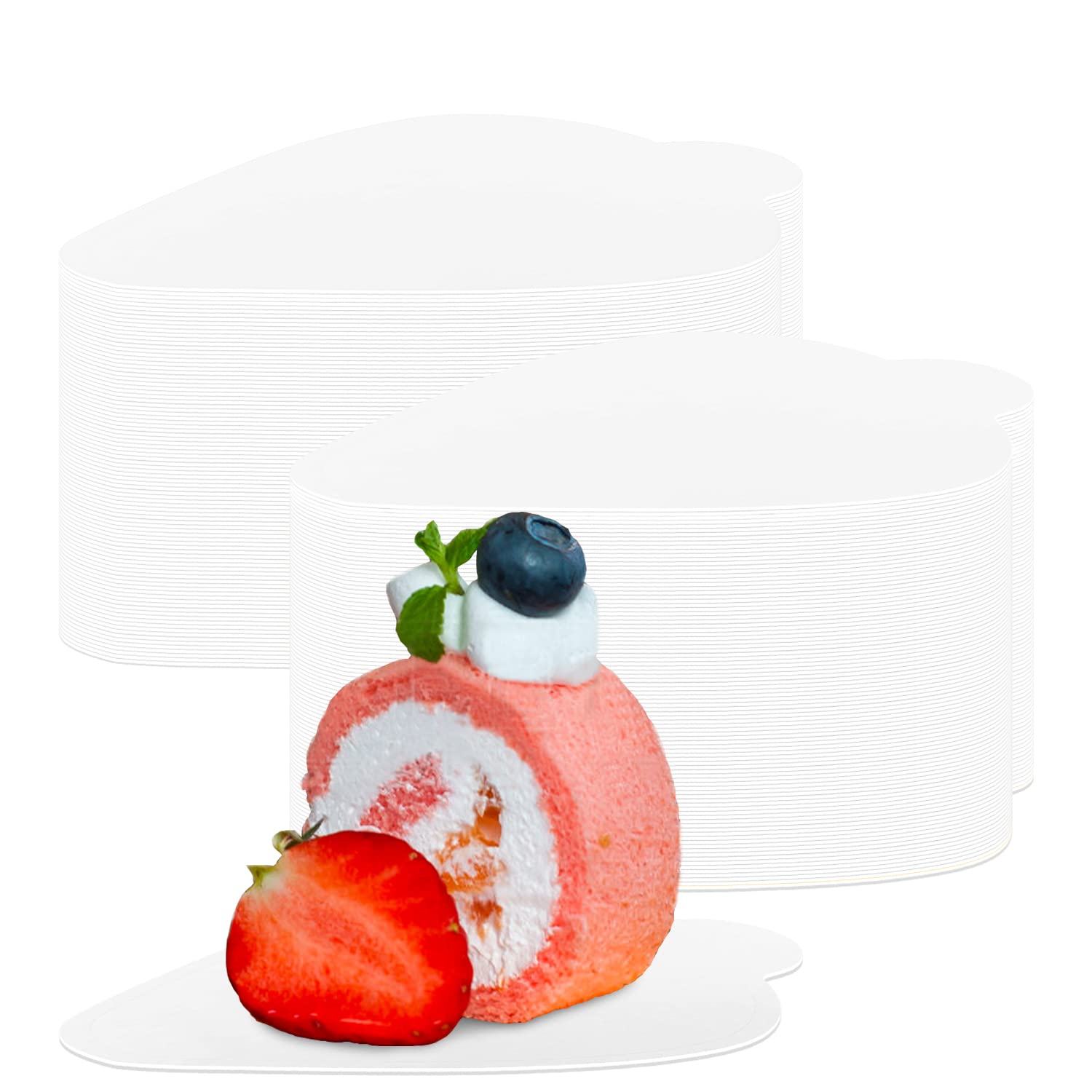 100 Pcs Grease-Proof Mini Cake Boards - Mousse Cake Bases, Cupcake Dessert Display Trays, Cardboard Pastry Stands for Baking, Party Serving & Wedding Dessert Displays (Leaf Design)