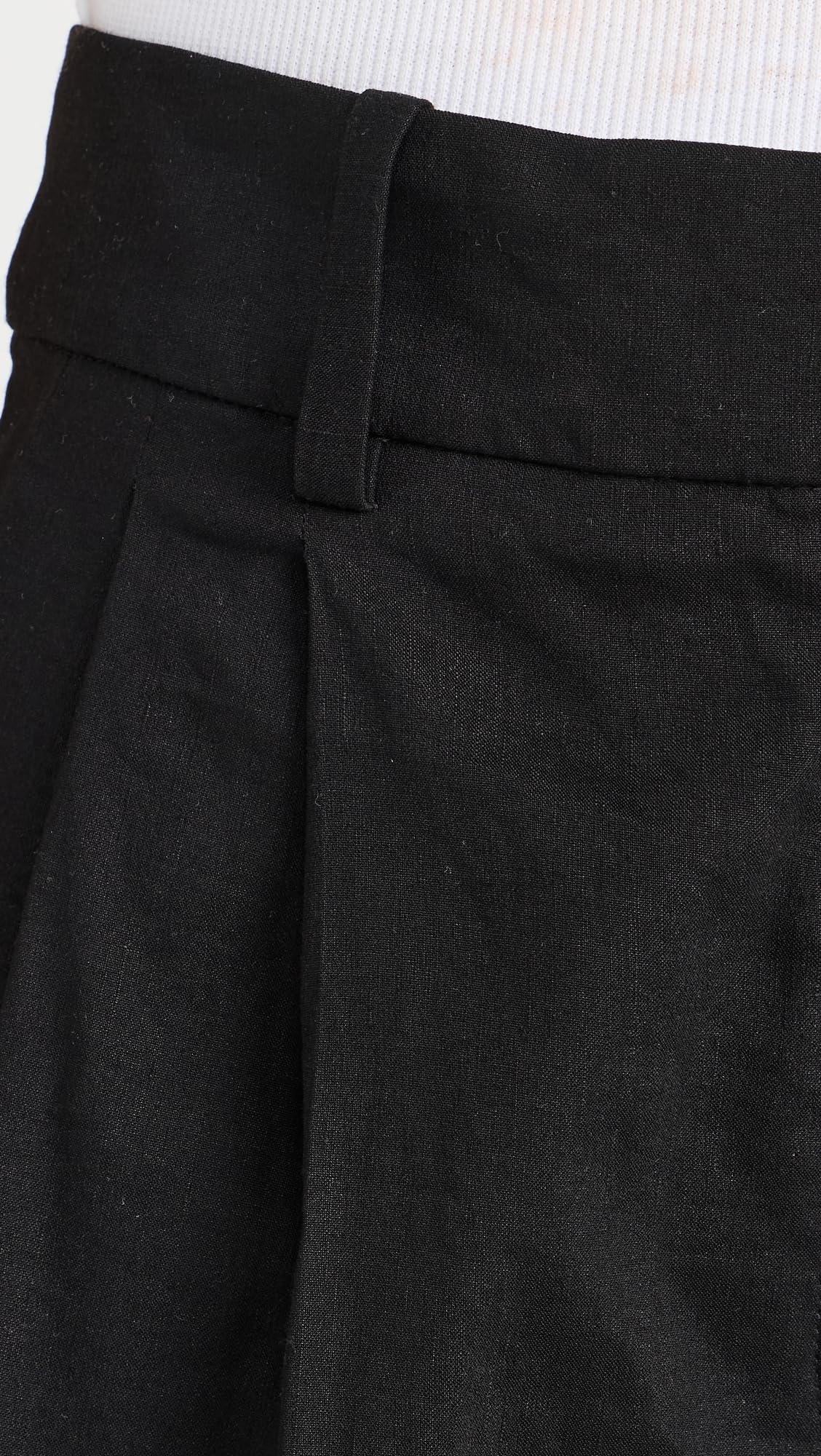 Theory Women's Double Pleated Shorts - High Waist Linen Blend Summer Casual Shorts for Women | Perfect for Office, Travel & Weekend Outfits