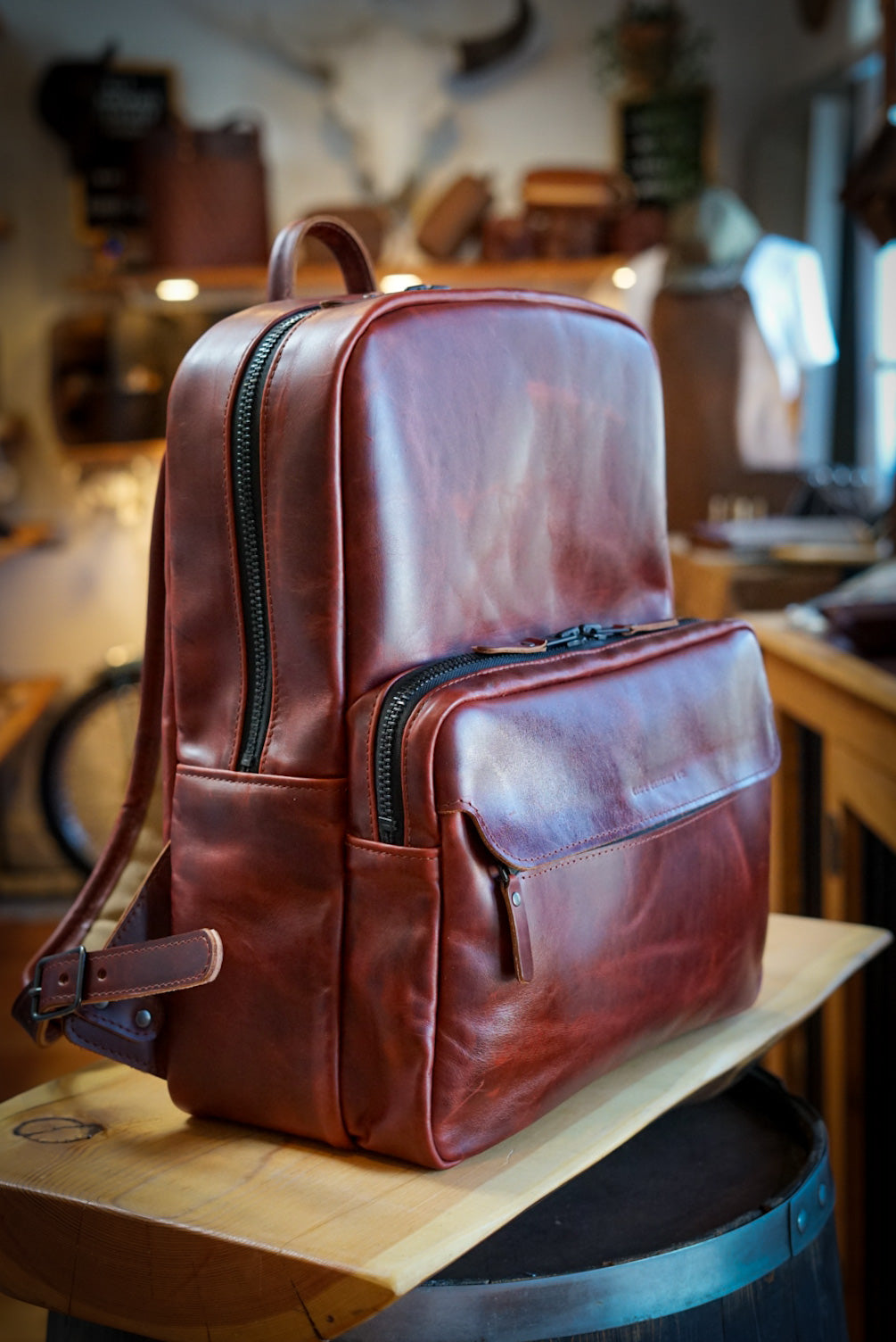 Commuter Backpack for Men & Women - Hurricane Cherry Cola Color - Waterproof Laptop Backpack for Work, Travel & College - Perfect for Daily Commute & Business Trips