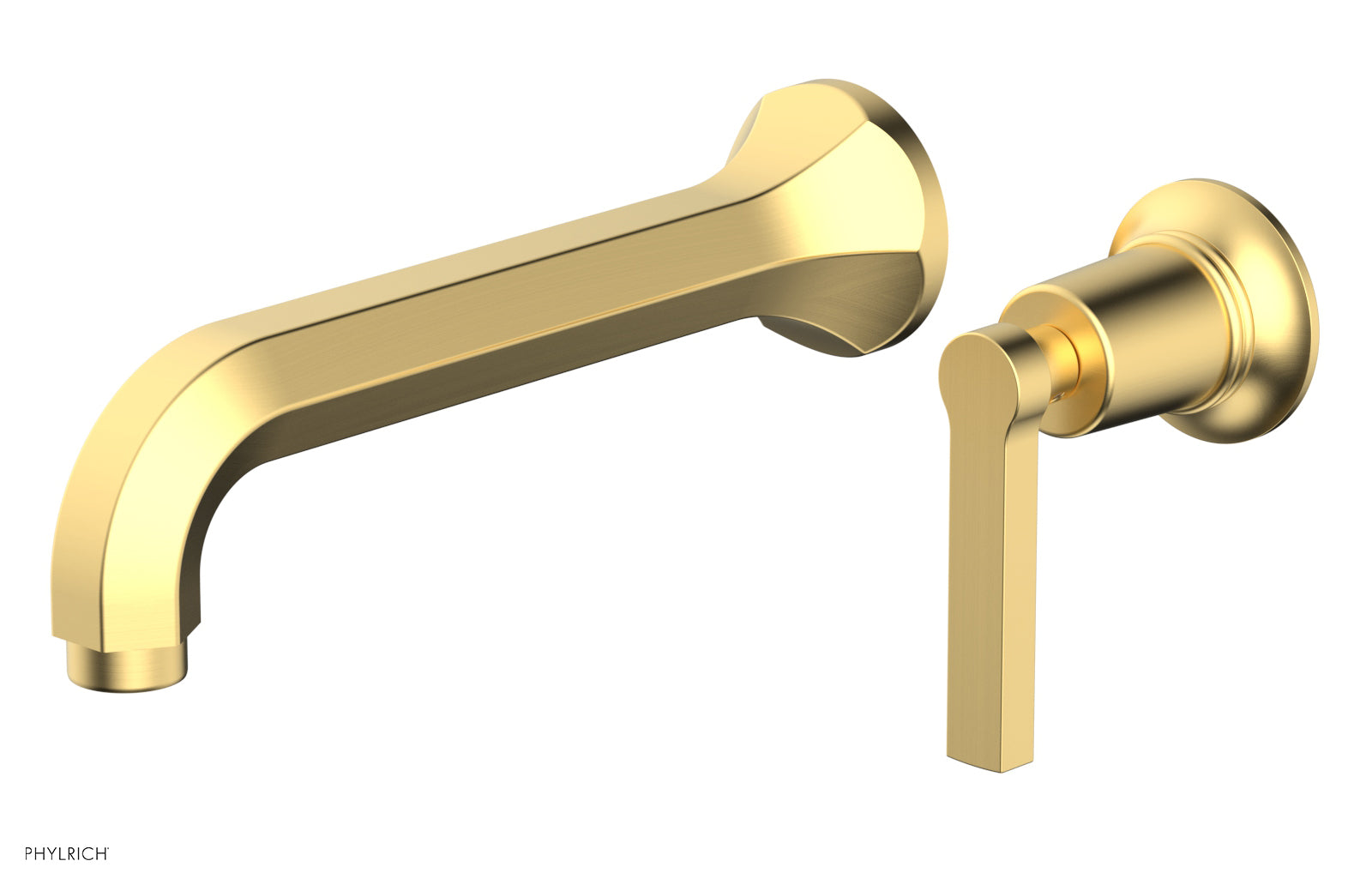 HEX MODERN Single Handle Wall Mounted Lavatory Faucet Set with Lever Handle - Model 501 16 - Perfect for Modern Bathroom and Powder Room Sinks