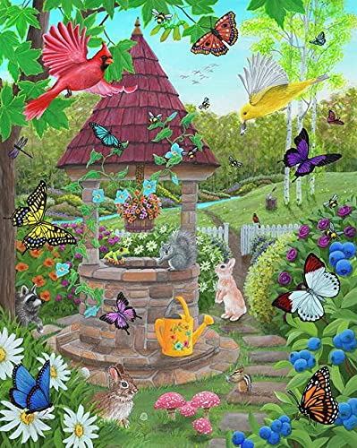 1000 Piece Wooden Jigsaw Puzzle for Adults & Kids - The Wishing Well - Educational Brain Teaser Game, Home Decor Wall Art (30