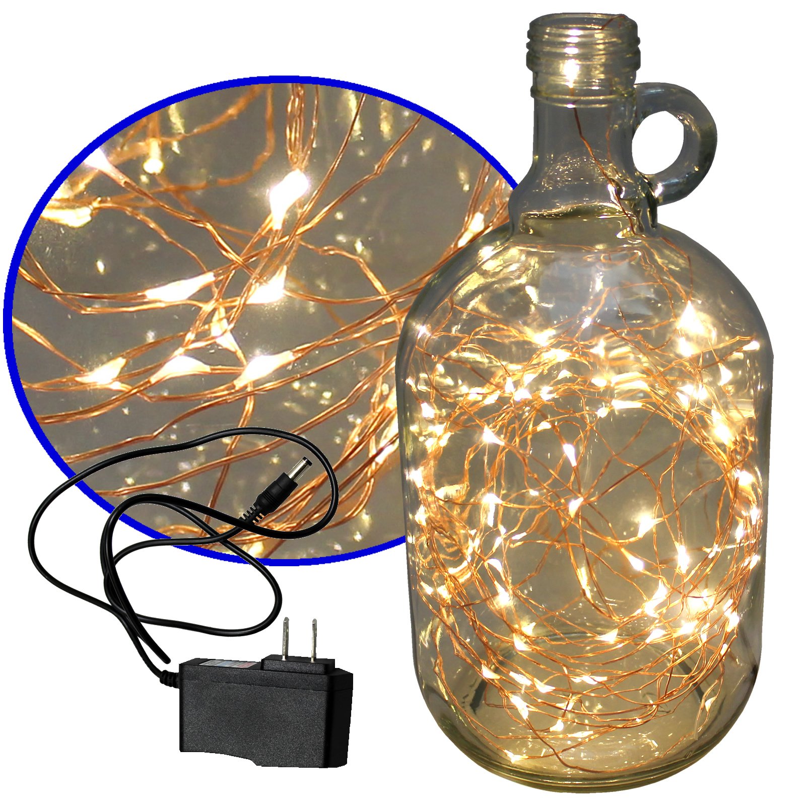 Bluedot Trading 32ft LED String Lights - Fairy Starry Lights for Indoor Bedroom, Christmas Party & Wedding Decorations - 10M Plug-in Lights with Adapter - Perfect for Home, Garden, Patio and Holiday Lighting