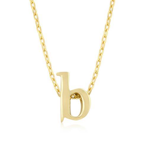 Golden Initial B Pendant Necklace - Personalized Letter B Jewelry for Women - Elegant Layering Necklace for Gifts, Everyday Wear & Special Occasions