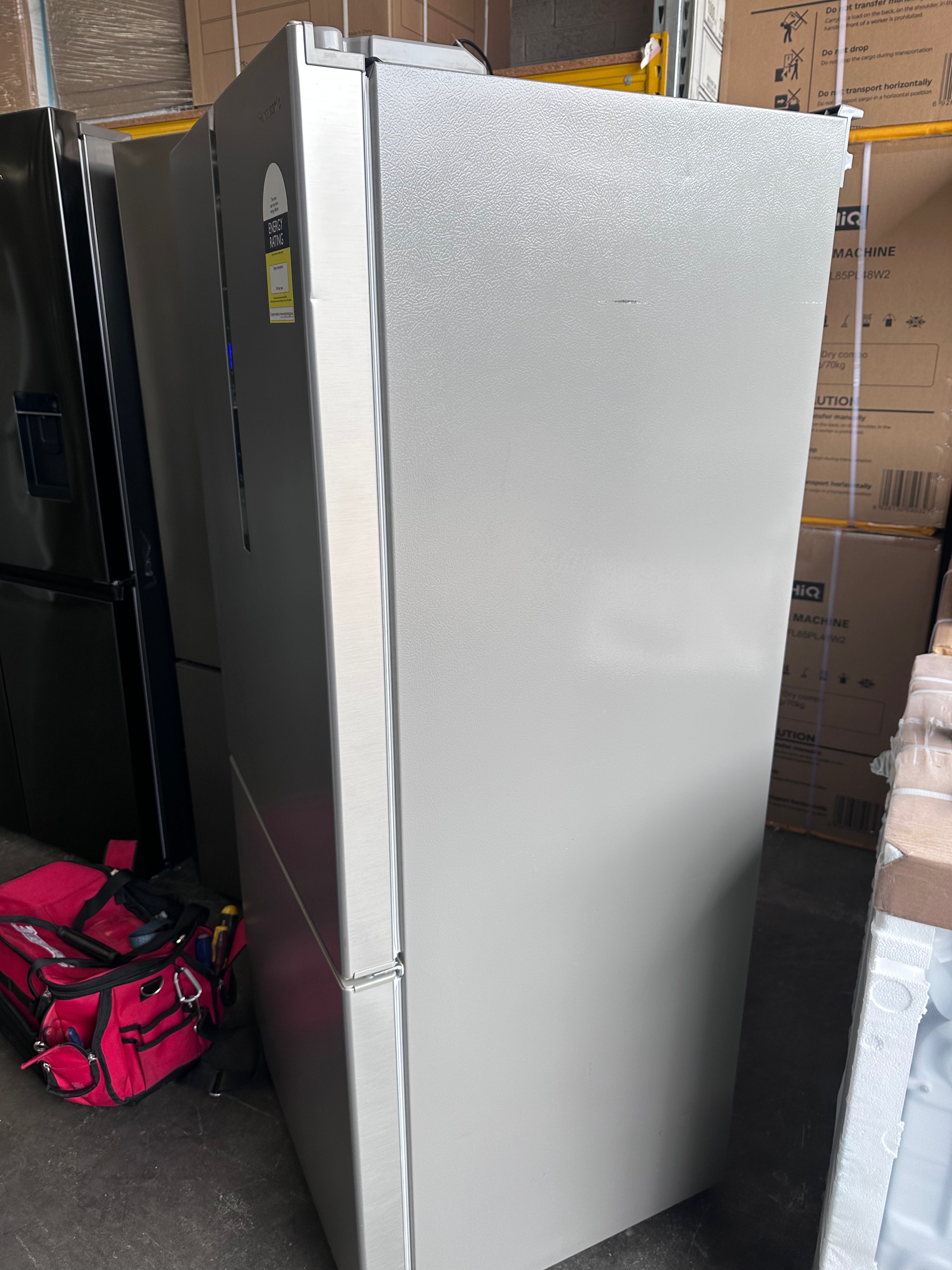 Panasonic 407L Stainless Steel Bottom Mount Refrigerator - Energy Efficient, Spacious 4-Door Fridge with Freezer [Certified Refurbished] - Perfect for Large Families, Restaurants & Open Kitchen Designs