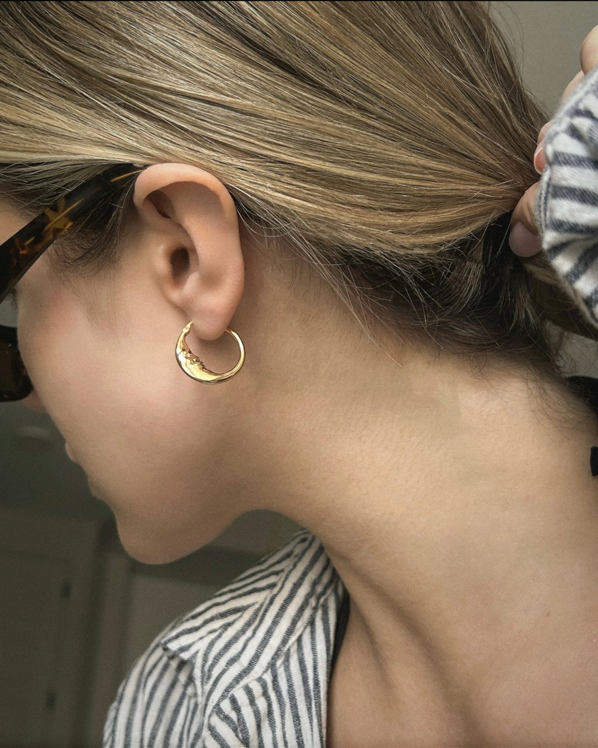 Petite Luna Hoops - Small Gold Hoop Earrings for Women, Minimalist Dainty Jewelry - Perfect for Everyday Wear & Gifting