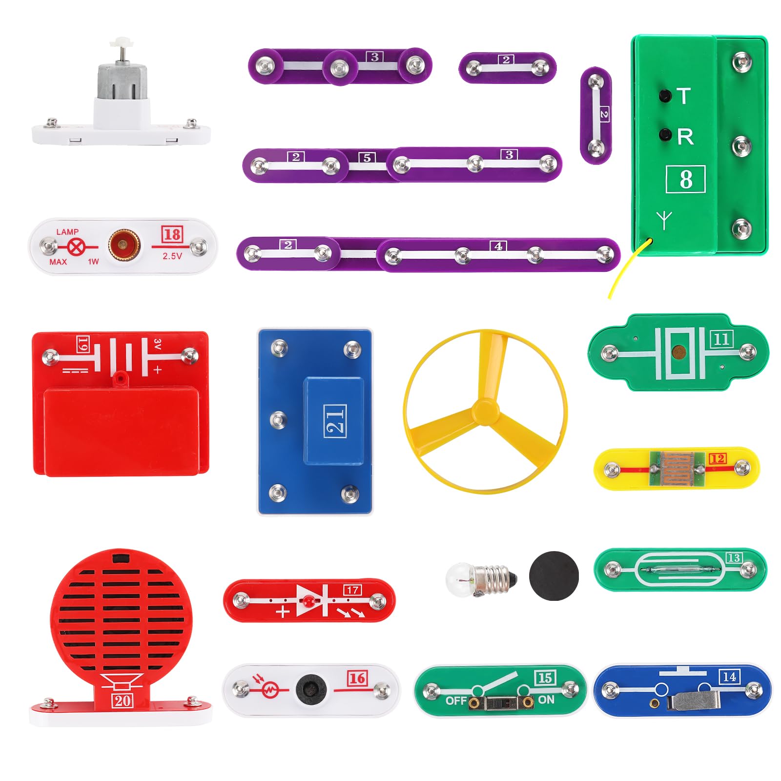 ELSKY 335 Electronics Discovery Kit - STEM Learning Toy for Kids, DIY Electric Circuit Experiments with Smart Blocks - Perfect for Science Projects & STEM Education at Home or School