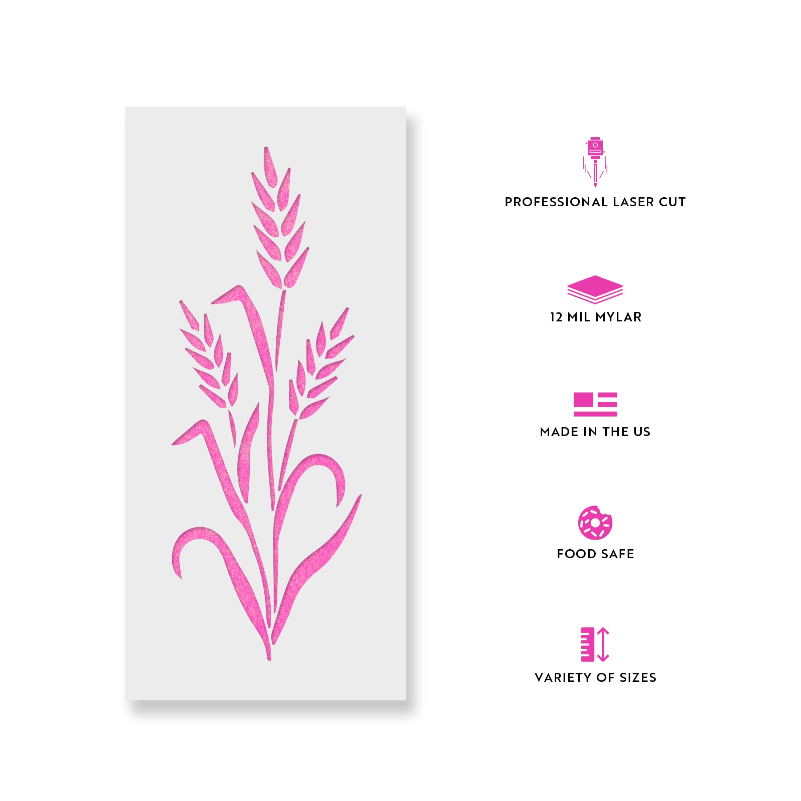 Premium Wheat Bread Stencils for Baking - Small Sourdough & Artisan Loaf Decorating Tools - Perfect for Homemade Bread, Cake & Cookie Designs