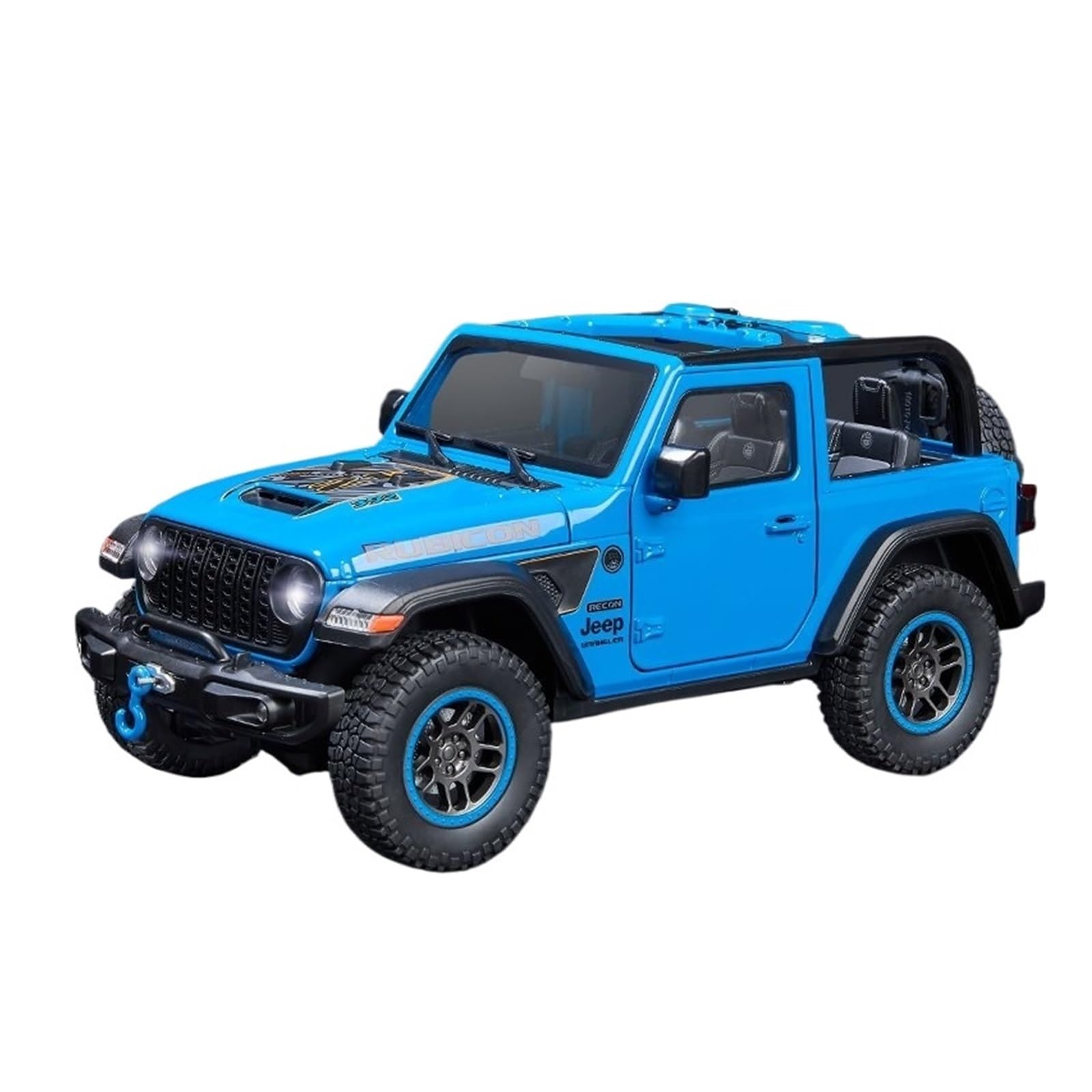 1:18 Alloy Wrangler Robinan Car Model - High Simulation Toy Car Collection for Jeep Enthusiasts (Blue 01) - Perfect for Display, Gifts, and Car Model Collectors