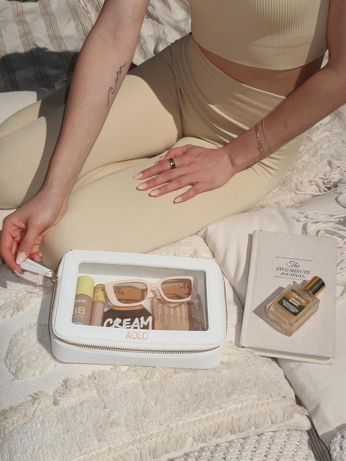 AOLO Clear Travel Makeup Bag - TSA Approved Cosmetic Organizer for Women | Perfect for Carry-on & Daily Use