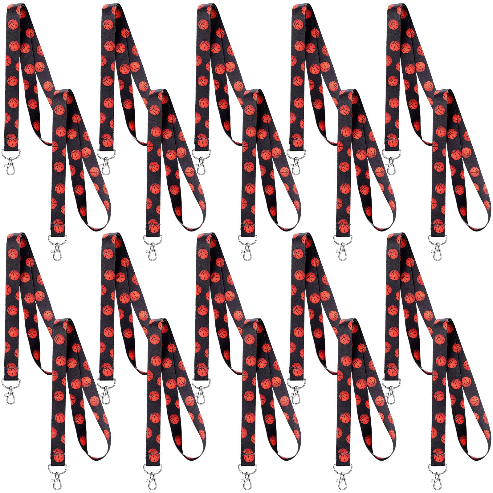 20 Pcs Basketball Lanyards Keychains - Sport Team Gifts for Fans & Players
