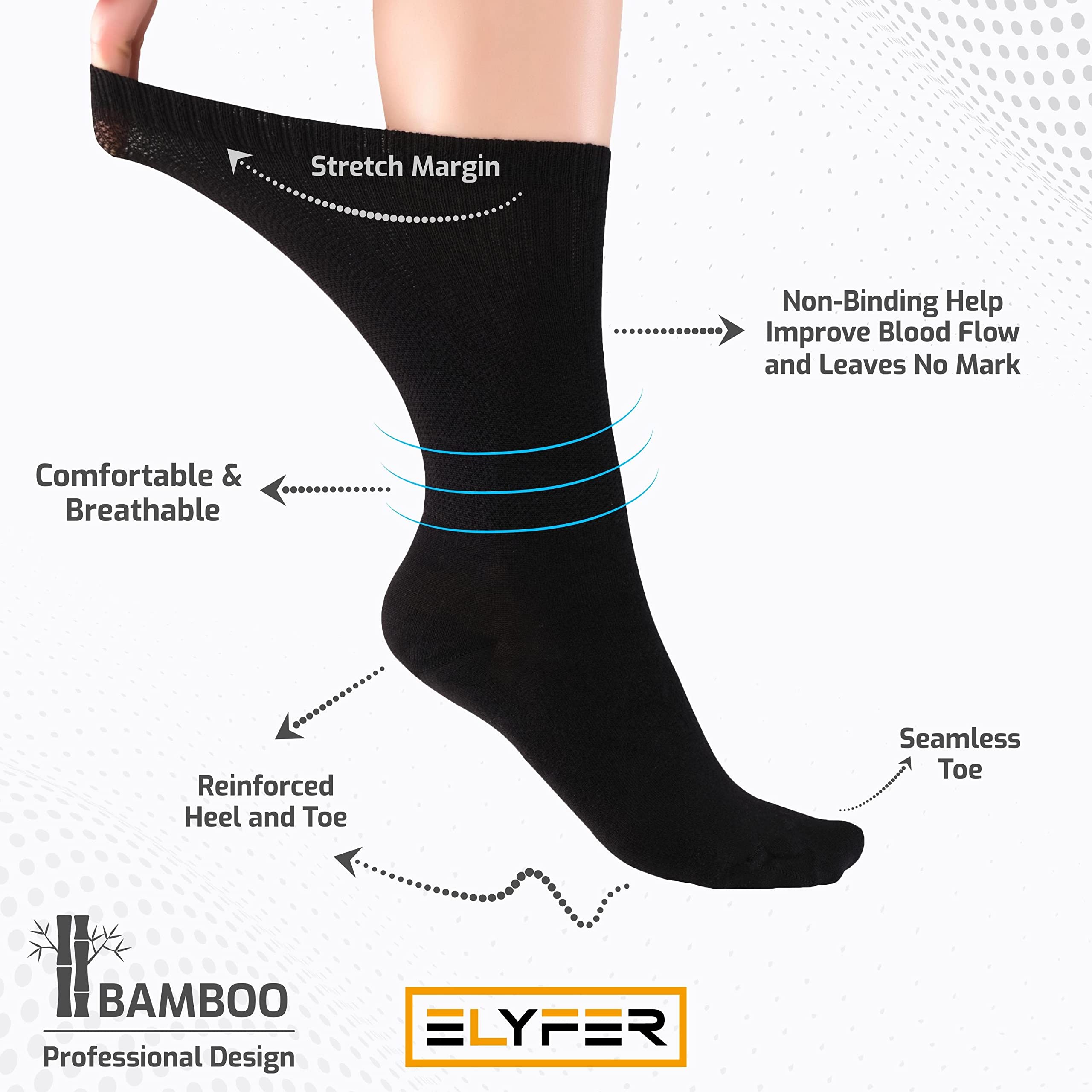 Women's Thin Rayon Dress Socks - Comfortable Casual Crew Socks with Seamless Design for Work, Office & Everyday Wear