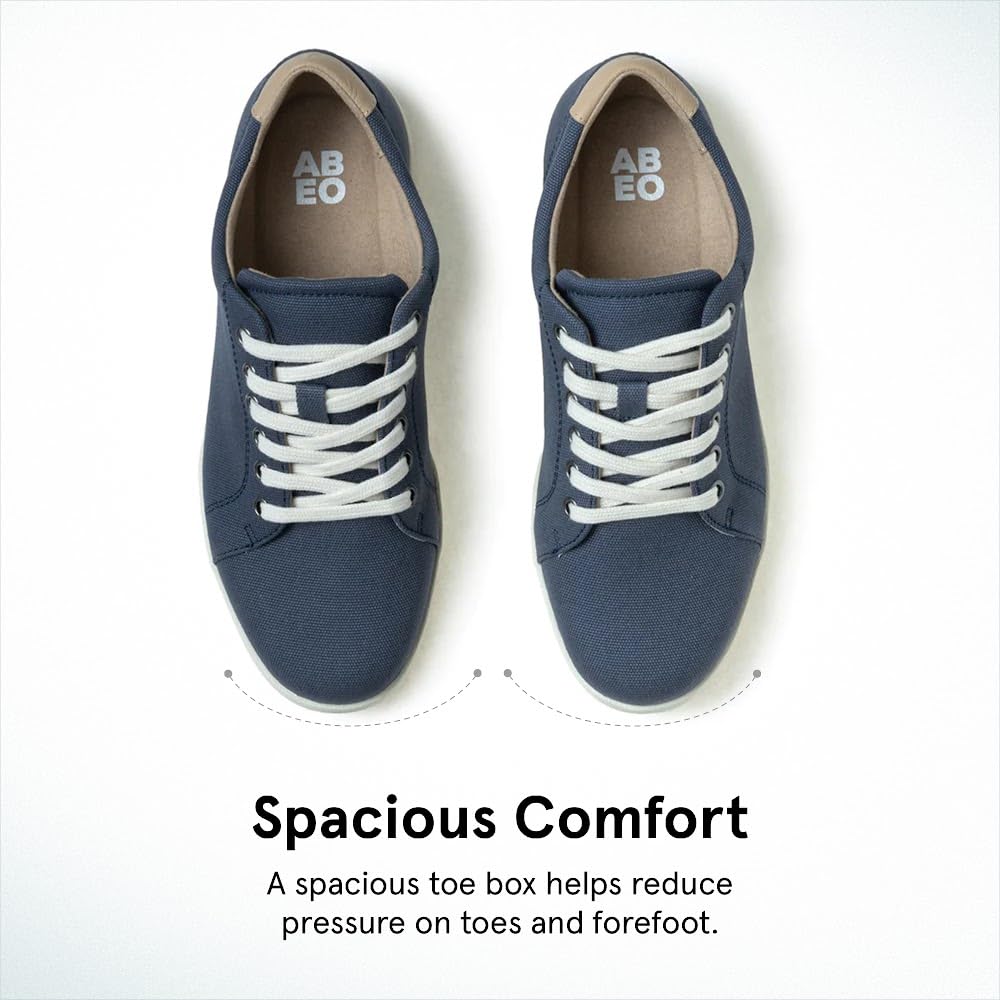 ABEO Addie Women's Arch Support Sneakers - Comfortable Walking Shoes for Plantar Fasciitis & Foot Pain Relief with Removable Orthotic Insoles - Casual Fashion Sneakers for Work, Travel & Everyday Wear