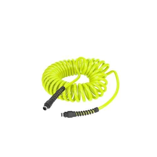 Flexzilla Polyurethane Recoil Air Hose 1/4 in. x 10 ft. - Lightweight, Durable, Kink-Free for Air Tools, Compressors, and Inflators | Ideal for Garage, Workshop, and DIY Projects