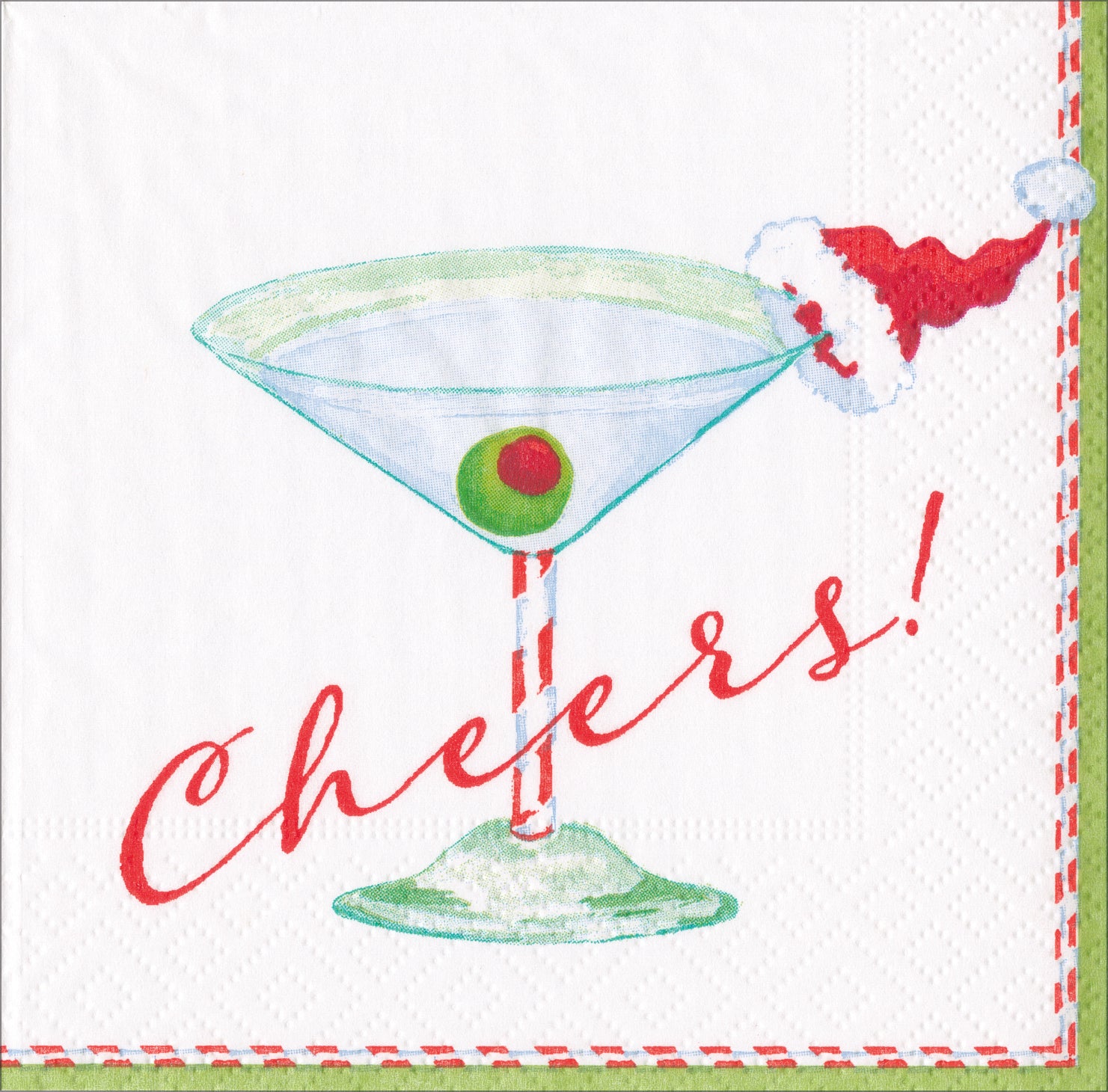 Elegant Christmas Cocktail Napkins by Caspari - Perfect for Holiday Parties, Dinner Gatherings & Festive Celebrations