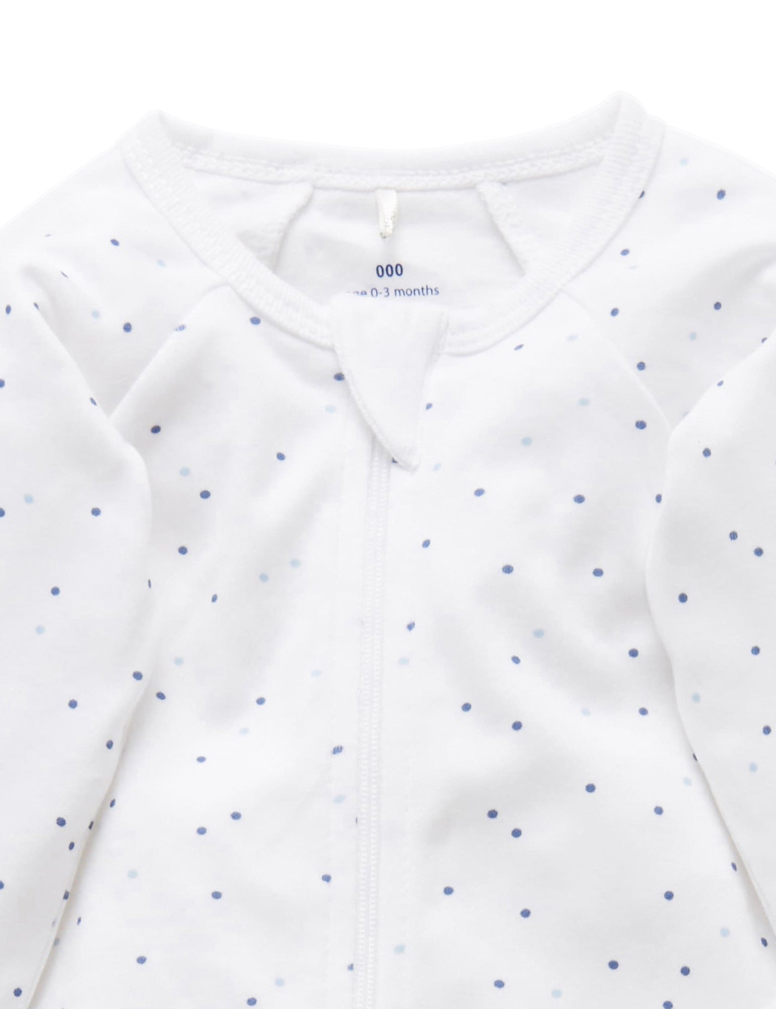 Purebaby Organic 3-Piece Baby Clothing Set - Pale Blue Spots | Soft Cotton Outfit for Newborns & Infants | Perfect for Daily Wear, Photo Shoots & Gift Giving