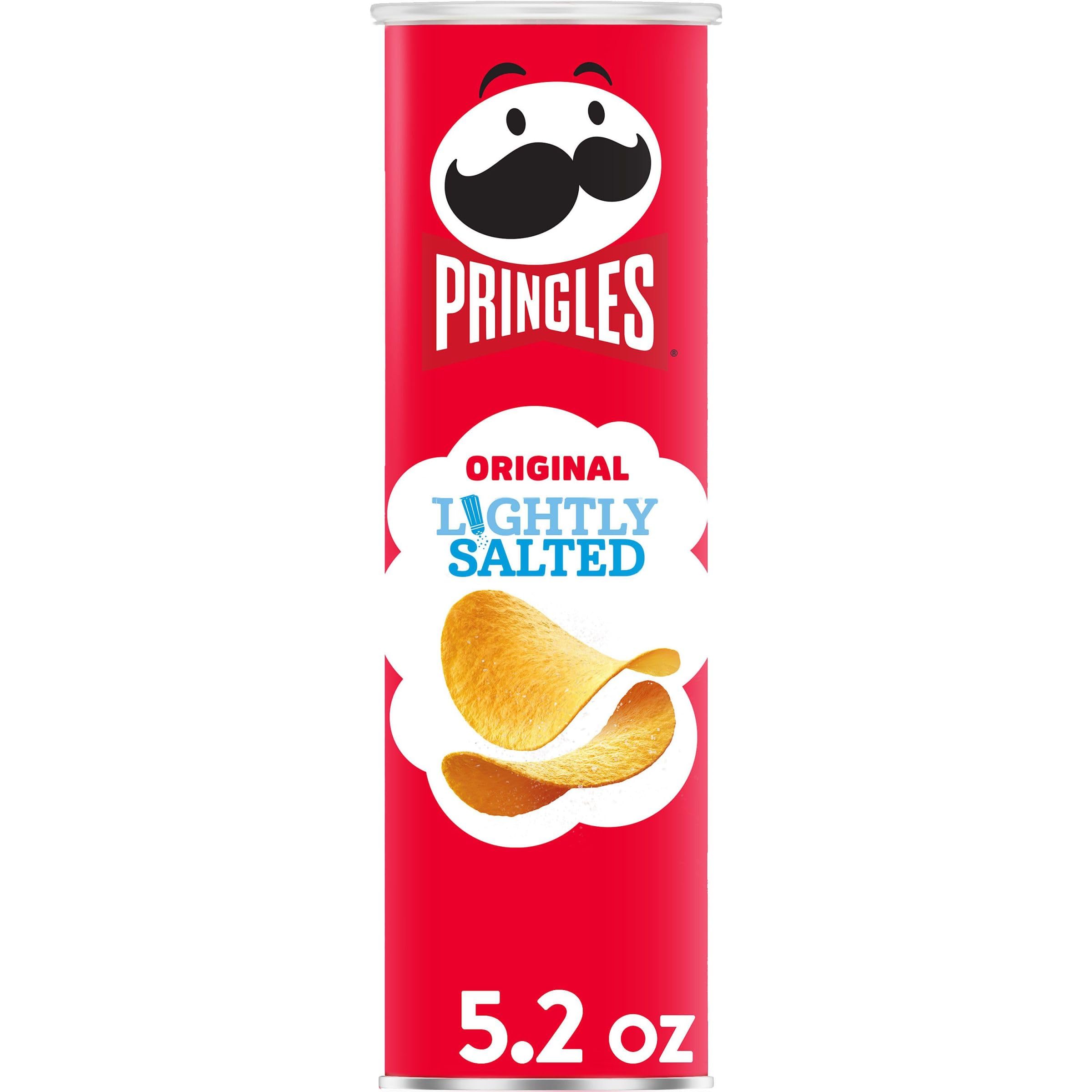 Pringles Lightly Salted Potato Crisps - 5.2oz Can | Crunchy Snacks for Lunch, Office, Travel & On-The-Go | Single Serve Pack (1 Can)