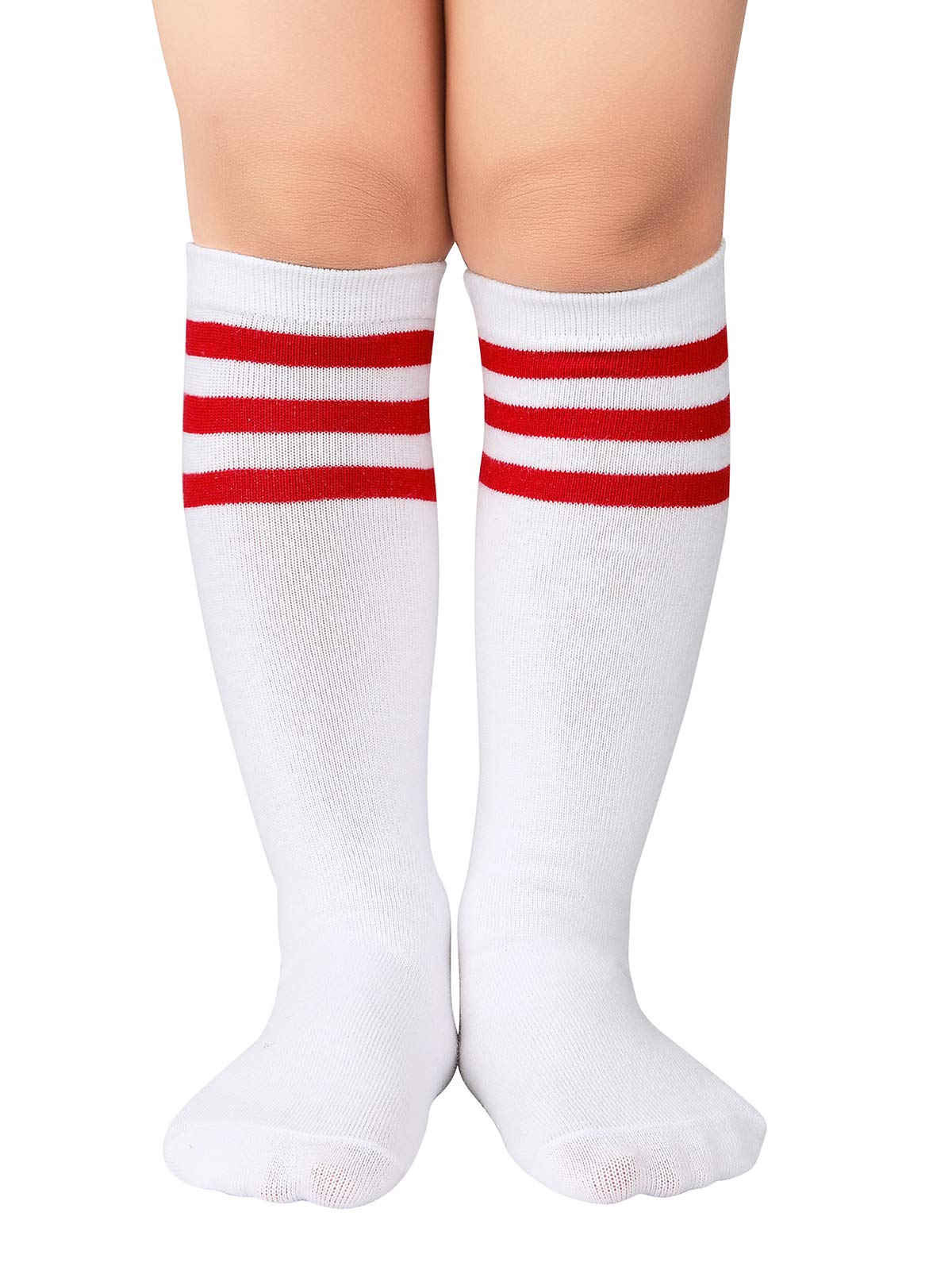 Century Star Kids Knee High Soccer Socks - Cotton Sports Tube Socks for Boys & Girls - Breathable Uniform Socks for Toddlers - Perfect for Soccer Games, School Sports & Daily Wear