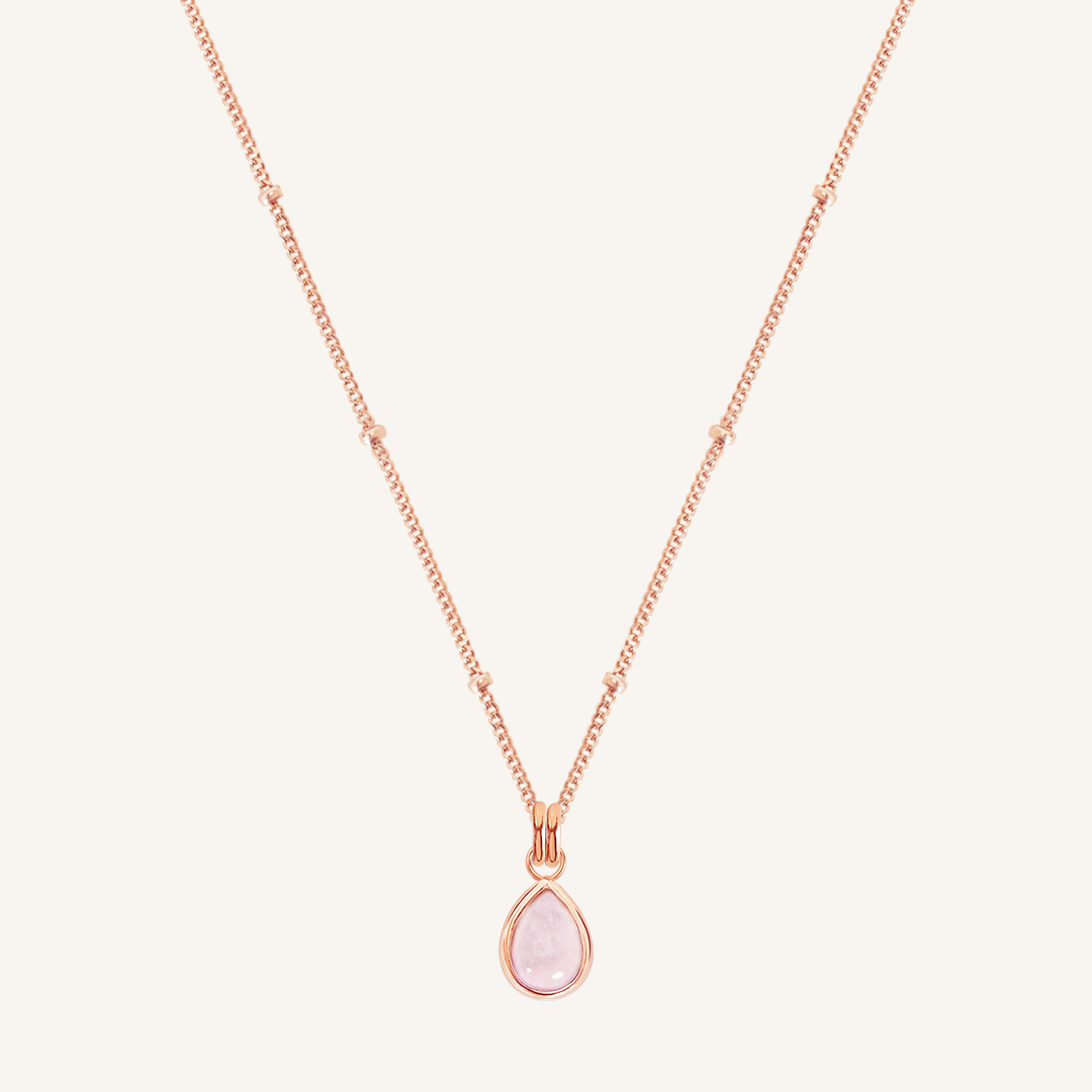Rose Quartz Trove Charm Necklace - Healing Crystal Jewelry for Women, Dainty Pendant with 925 Sterling Silver Chain - Perfect for Meditation, Yoga & Spiritual Gifts