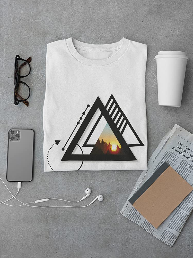 Smartprints Geometric Shapes & Landscape Graphic T-Shirt for Men - Stylish Casual Wear for Everyday Outfits & Street Fashion