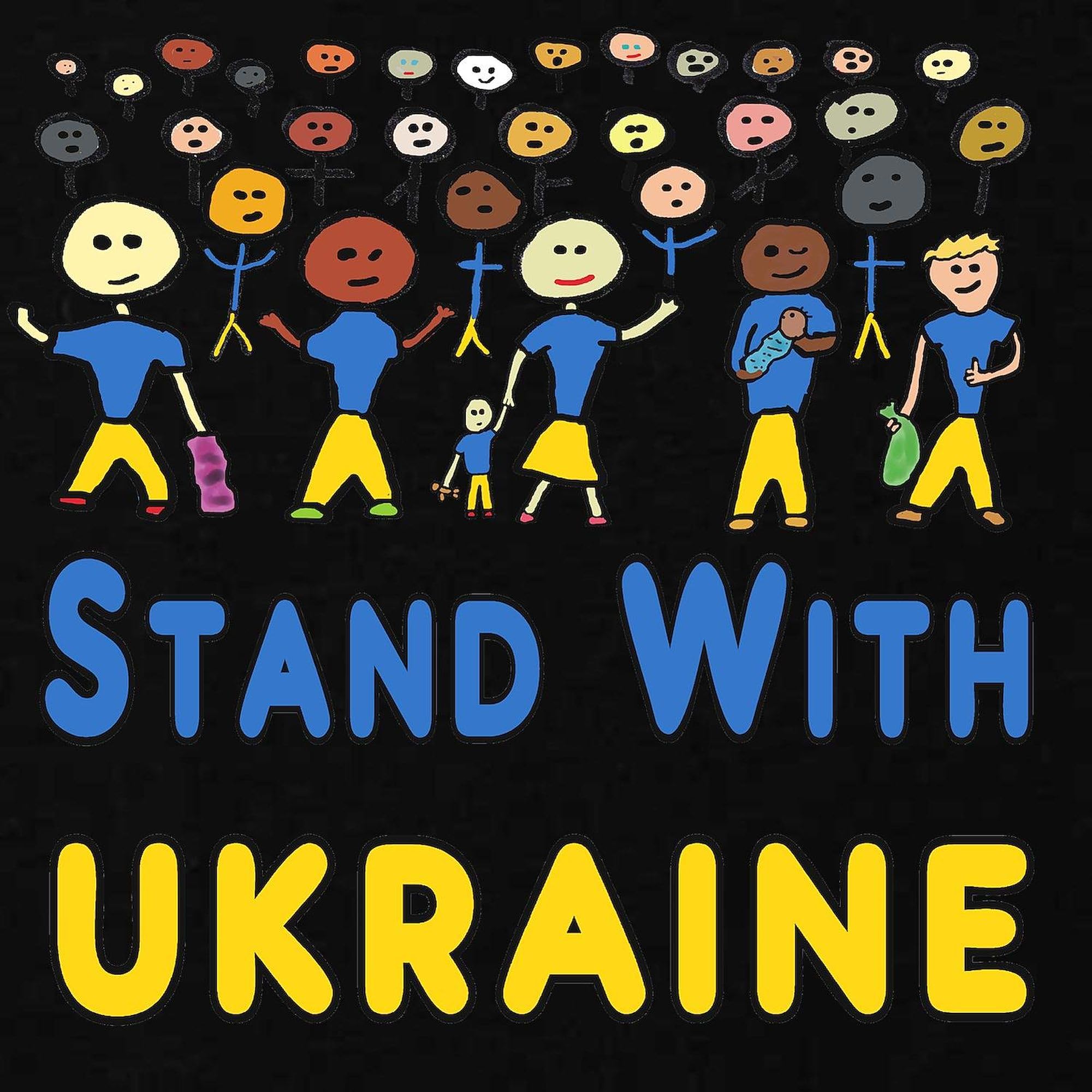 Stand with Ukraine Sweatshirt - Classic Crew Neck Pullover | Unisex Casual Wear for Support & Awareness | Perfect for Protests, Fundraisers & Everyday Solidarity