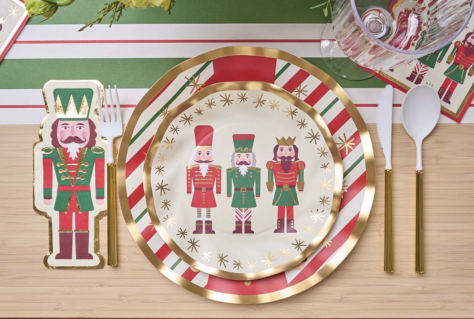 Premium Nutcracker Christmas Table Decor Set - Holiday Dinner Party Centerpiece for Festive Season