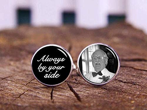 Custom Engraved Death Devil Cufflinks - Personalized Text & Photo Wedding Cuff Links for Grooms - Unique Groomsmen Gifts & Romantic Love Presents - Perfect for Weddings, Anniversaries and Special Occasions