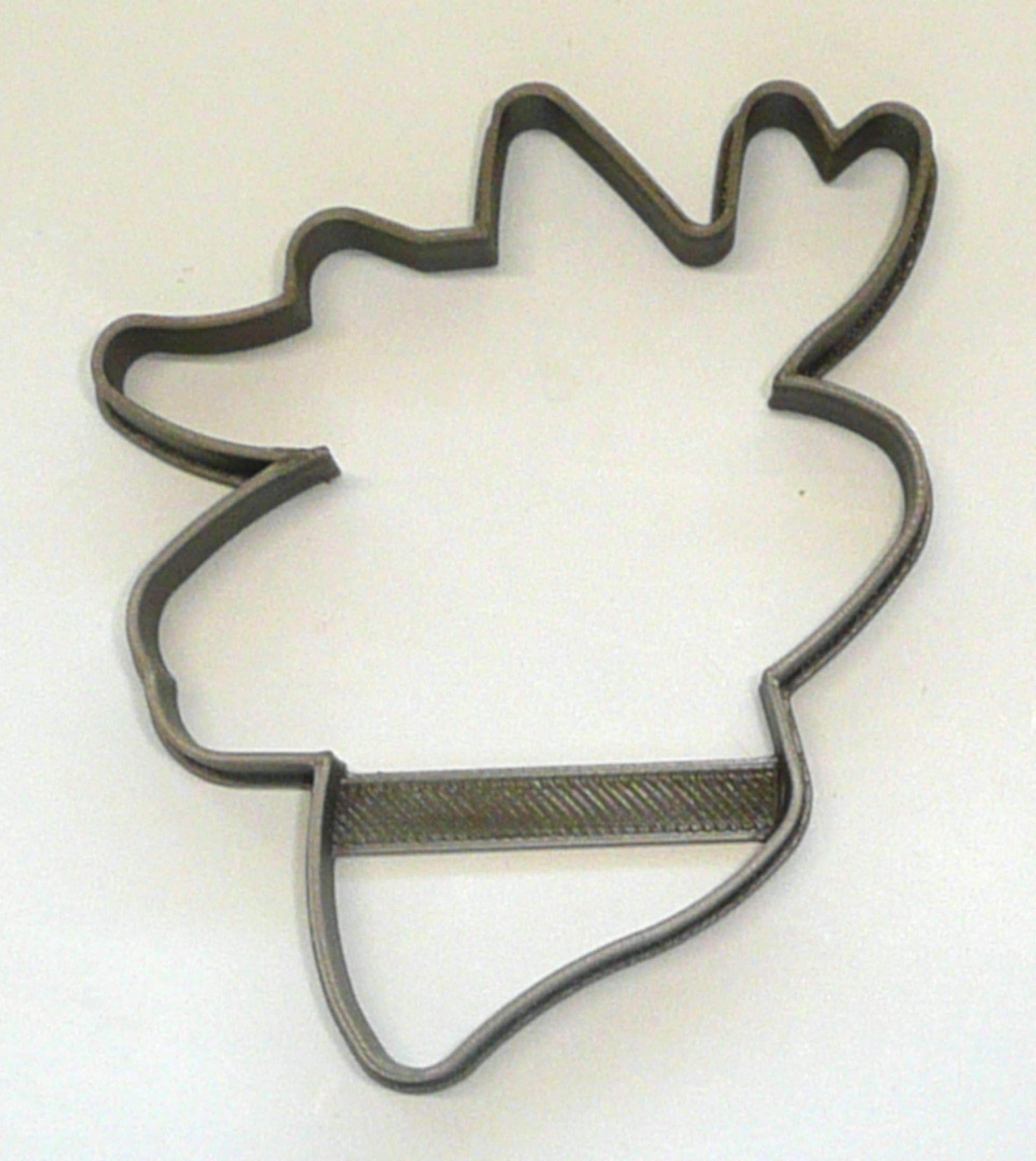 Deer Head with Antlers Outline Side View Animal Cookie Cutter - USA Made Stainless Steel PR3623 - Perfect for Christmas Cookies, Wildlife Themed Baking & DIY Decorations