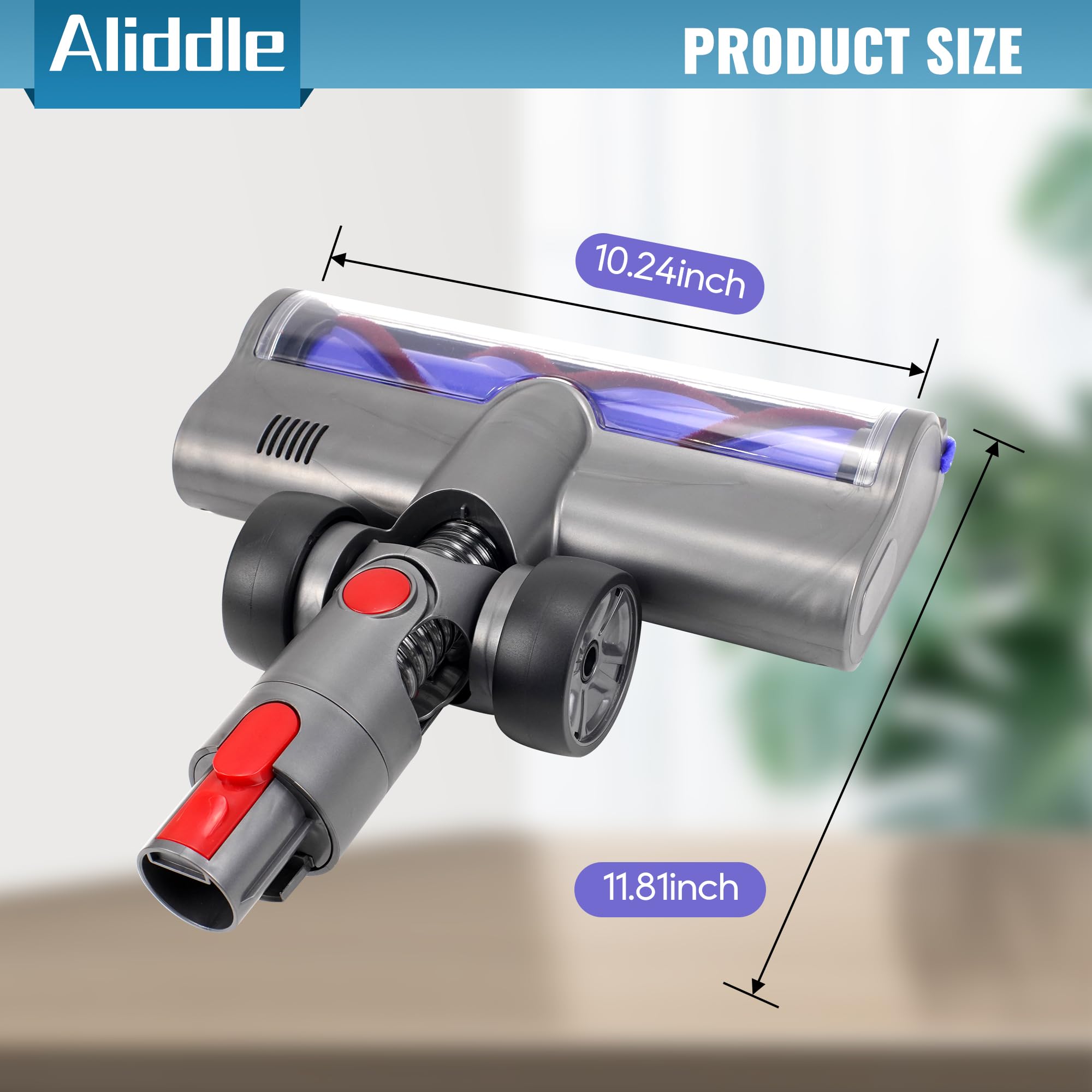 Dyson V7 V8 V10 V11 V15 Vacuum Attachments - Hardwood Floor & Carpet Brush Replacement Parts for Cordless Stick Vacuums | Perfect for Pet Hair, Stairs & Deep Cleaning