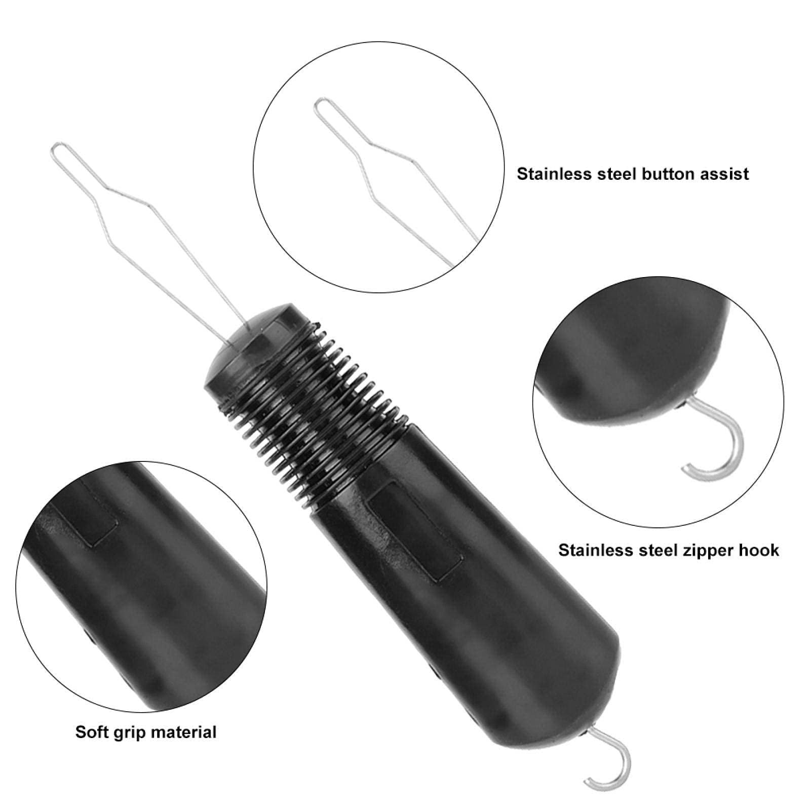 Button Hook and Zipper Pull Tool - Dressing Aid for Elderly & Arthritis Patients - Wedding Dress Button Helper - Adaptive Clothing Assist Device for Easy Dressing (Ideal for Seniors, Brides, and People with Limited Mobility)