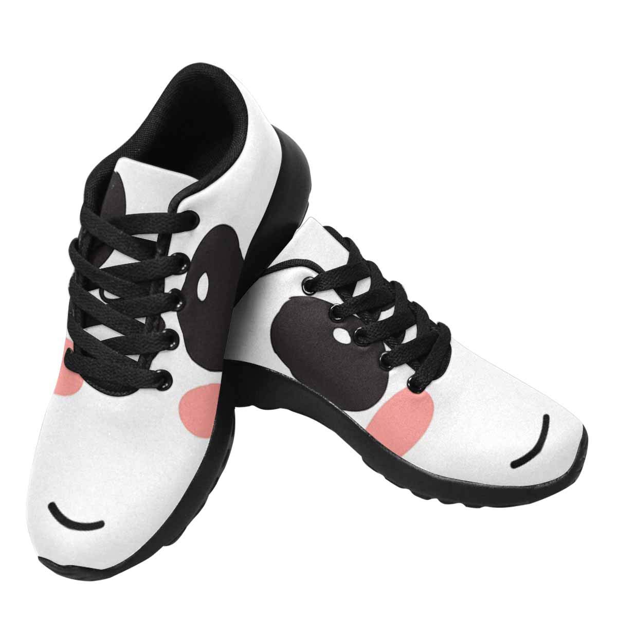 InterestPrint Women's Lightweight Breathable Running Sneakers - Cute Green Owl with Big Eyes Playing Guitar Design - Perfect for Jogging, Gym Workouts & Casual Wear