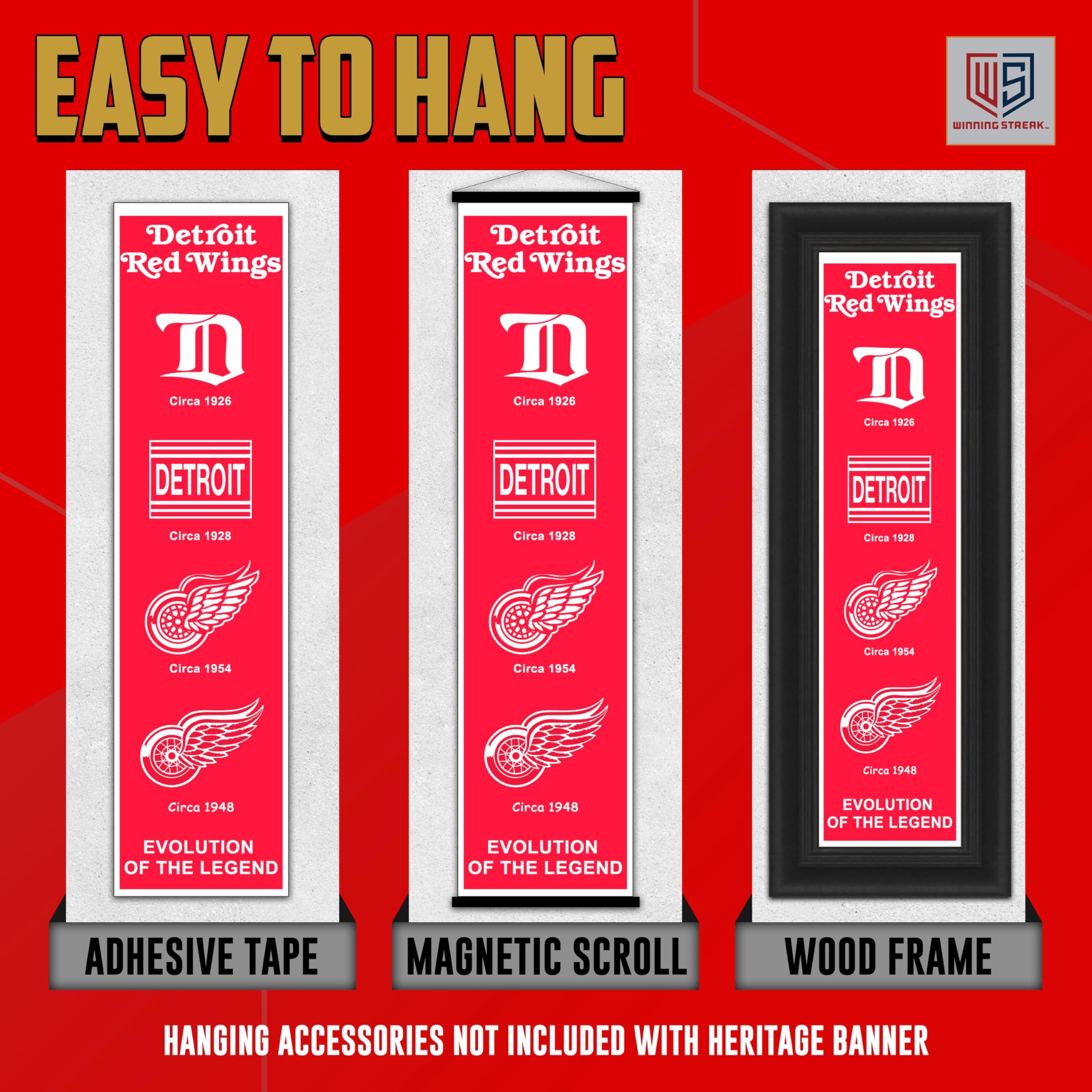Winning Streak NHL Men's Detroit Red Wings Hockey Jersey - Official Licensed Apparel for Fans & Players - Perfect for Games, Parties & Sports Events