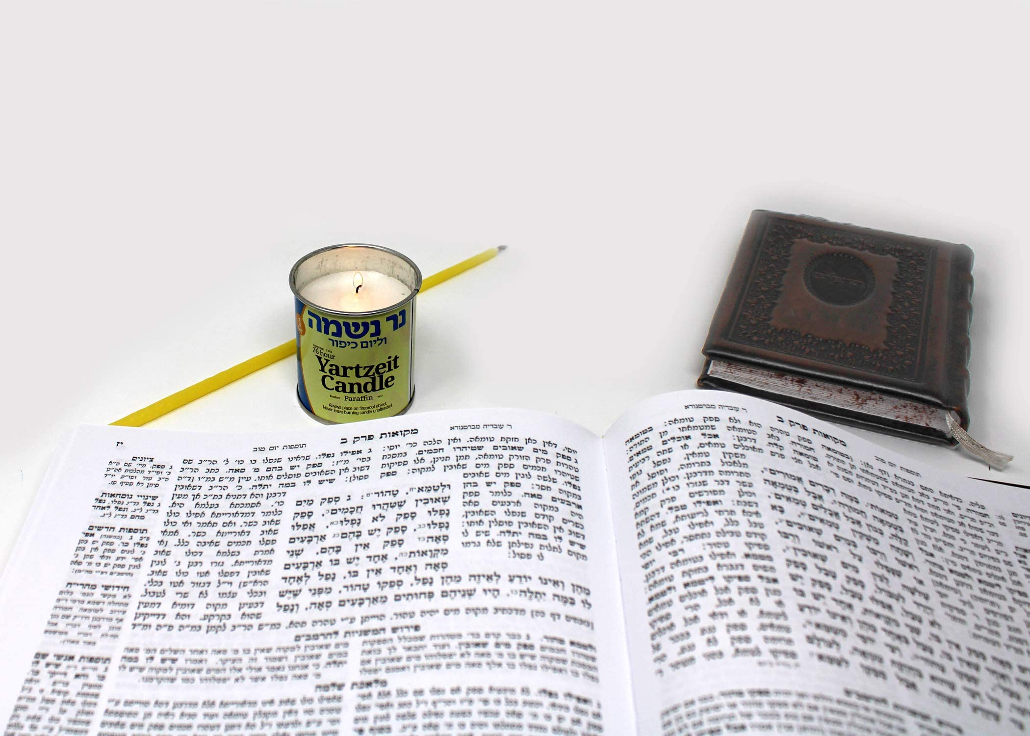 RAMBUE 24-Hour Yahrzeit Memorial Candle in Tins (6 Pack) - Long-Lasting White Paraffin Wax Candle with 1-Day Burn Time for Jewish Remembrance Ceremonies, Home Memorials & Religious Observances