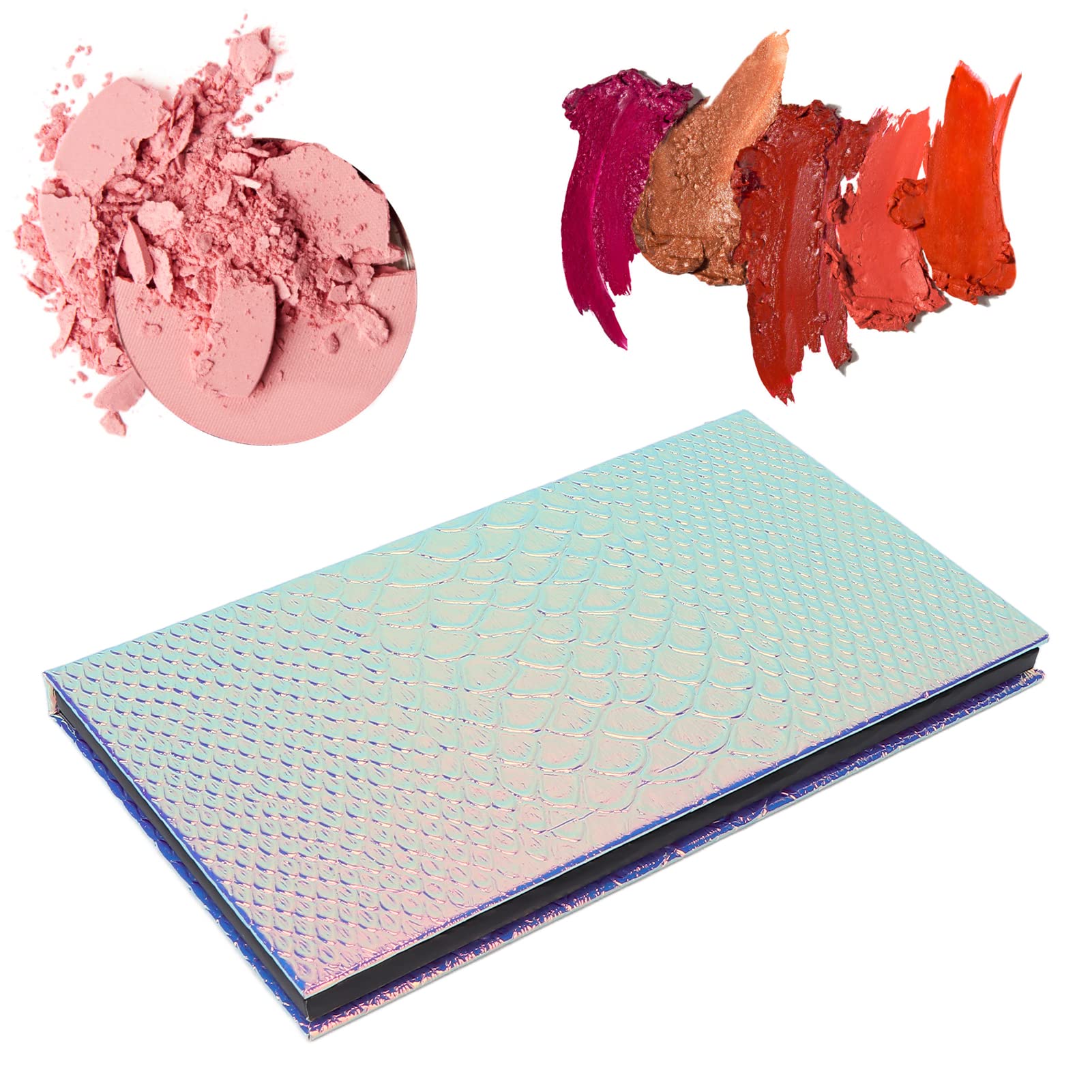 Magnetic Makeup Palette - Portable Eyeshadow & Blush Storage Box with Gradient Design for DIY Cosmetics Organization | Perfect for Travel, Home Vanity & Professional Makeup Artists