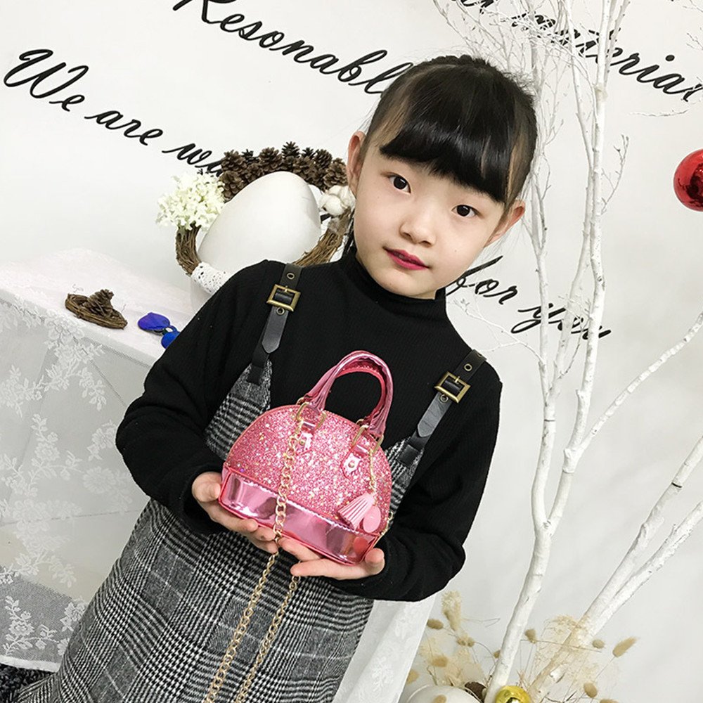 Dukars Sparkly Sequins Handbag for Girls - Princess Crossbody Purse Mini Satchel Gift for Toddler & Kids | Birthday, Party, Dress-Up, Everyday Use