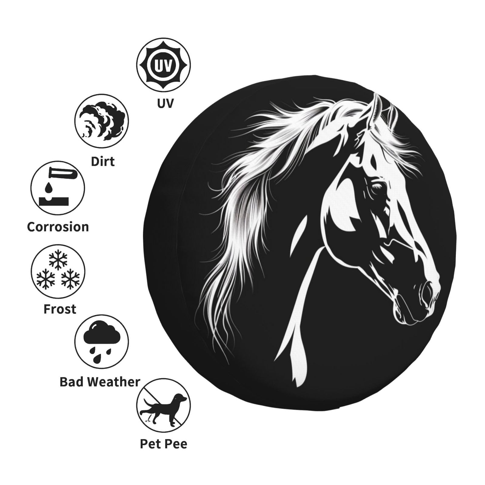 Universal 17 Inch Weatherproof Spare Tire Cover for RV, Camper, Travel Trailer, SUV & Truck - Durable Wheel Protector for Outdoor Adventures & Road Trips
