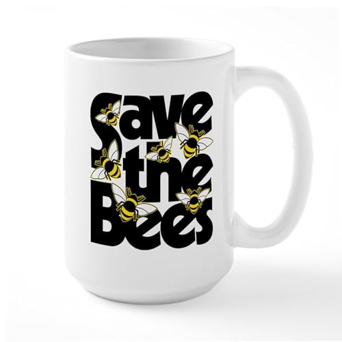 White - Save The Bees Mugs