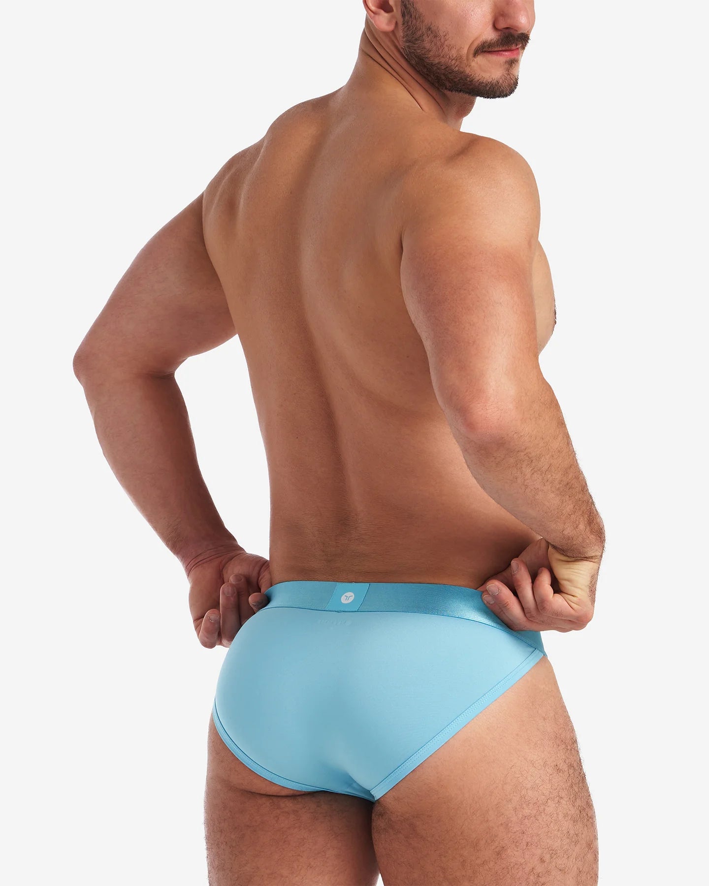 Teamm8 Spartacus Men's Athletic Brief Underwear - Soft Breathable Comfort Fit - Blue Atoll Color - Ideal for Gym, Running & Everyday Wear