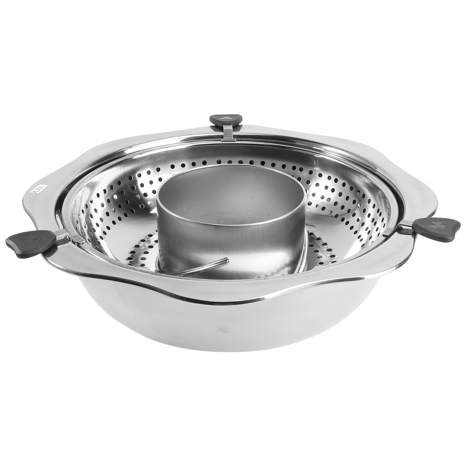 Stainless Steel Rotating Hot Pot Basket - Drainage & Lifting Strainer for Shabu Shabu, Chinese Hot Pot Cooking | Perfect for Home Dining & Party Gatherings