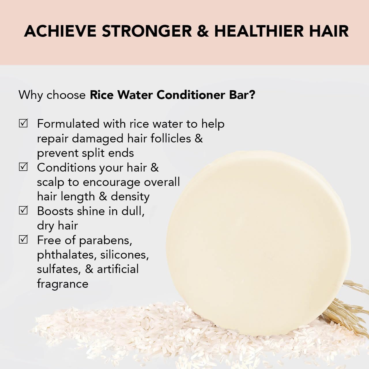 Kitsch Rosemary Oil & Rice Shampoo and Conditioner Bar - Natural Hair Care for Dry & Damaged Hair - Eco-Friendly Solid Shampoo Bar for Travel & Zero Waste Lifestyle