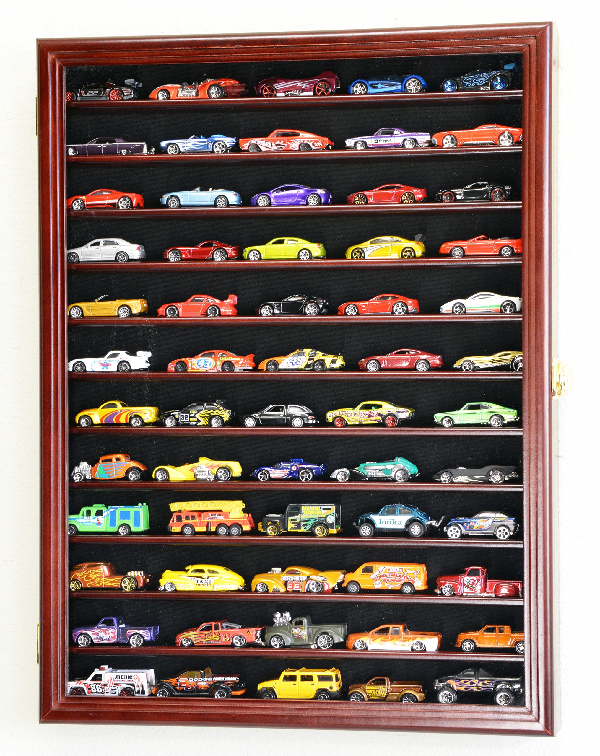 Hot Wheels Matchbox 1/64 Scale Diecast Car Display Case with UV Protection - Wall Mounted Cabinet & Storage Rack for Collectors - Perfect for Showcasing Your Diecast Collection at Home or Office