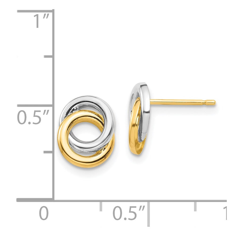 Gold Circles Post Earrings - Model YE1881 | Elegant Minimalist Hoop Earrings for Women | Perfect for Everyday Wear, Office & Special Occasions