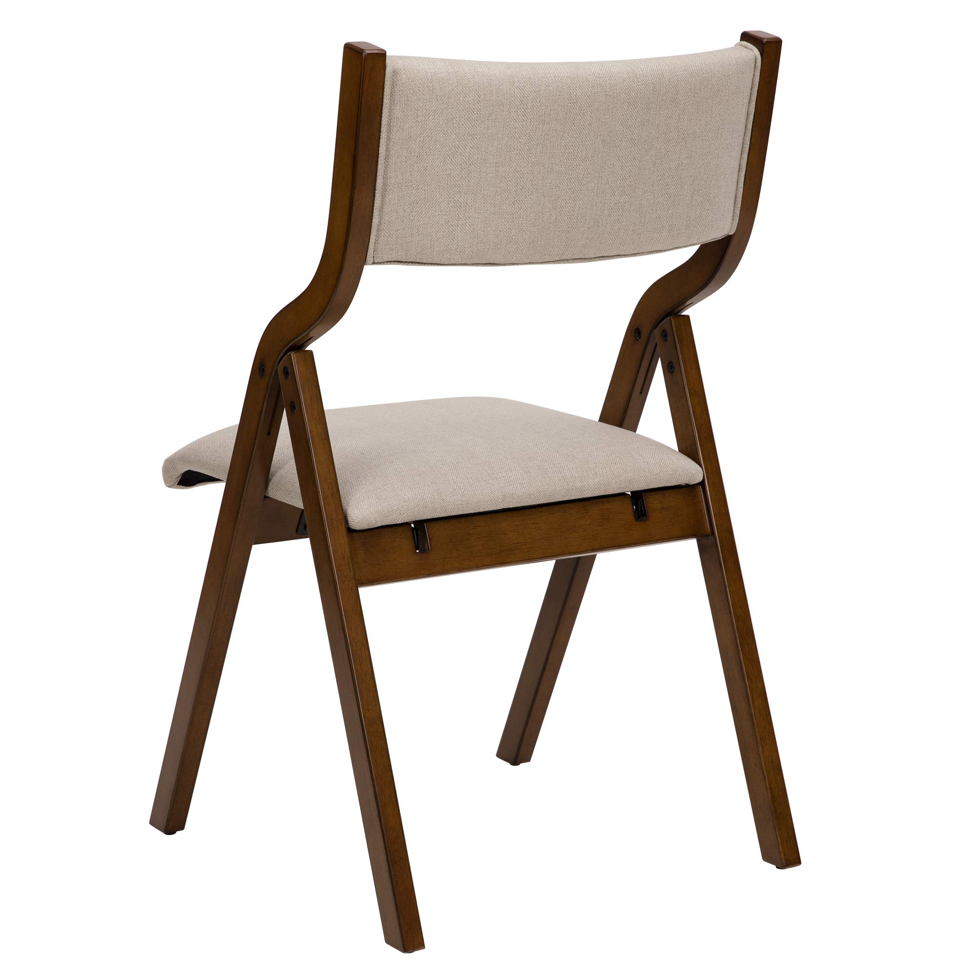 Modern Folding Chairs Set of 2 - Ball & Cast Taupe Dining Chairs with 18