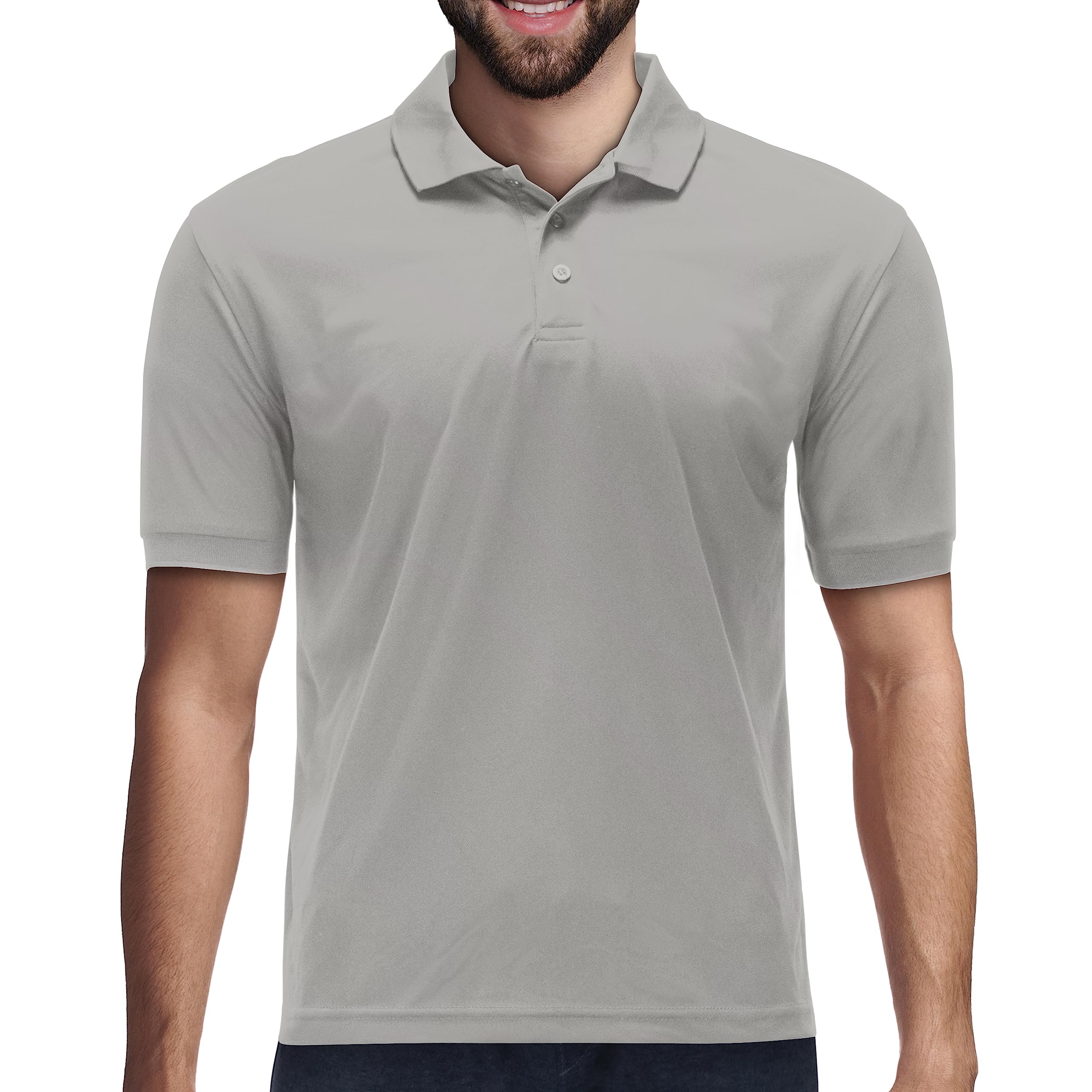 Premium Moisture-Wicking Men's Polo Shirt - Breathable Quick-Dry Performance Golf & Casual Wear for Active Lifestyles